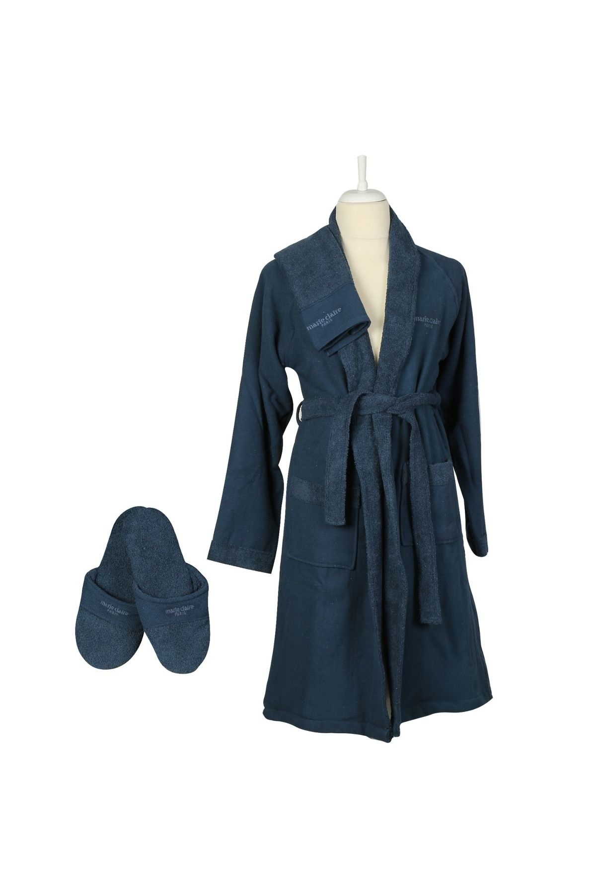 Elif Aksesuar Bornoz Marcel Erkek Bornoz Set Cotton Xl/Xxl Laciv