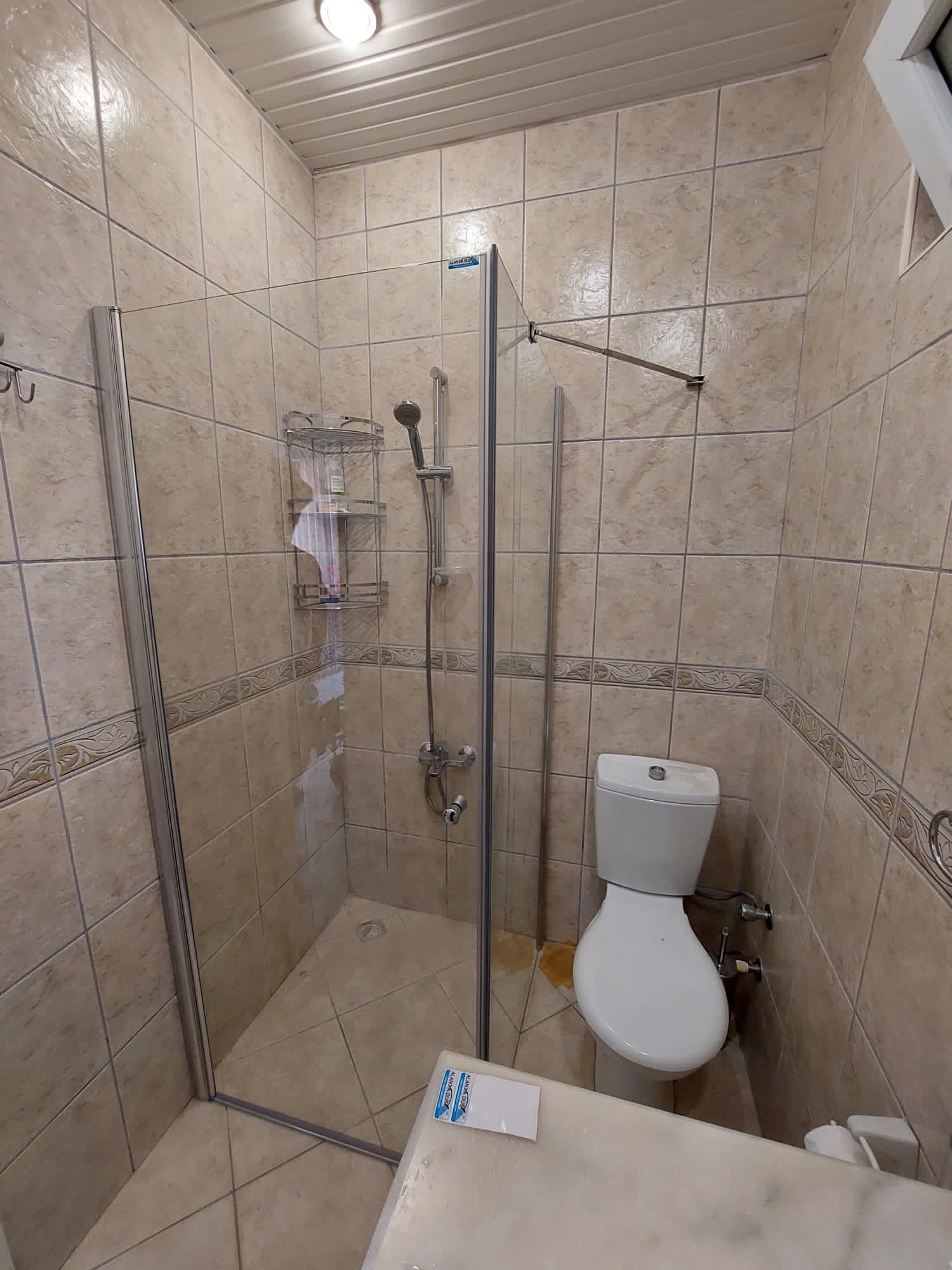 BOY MENTEŞE 1SABİT 1 KAPI KABİN 80+80cm KÖŞE