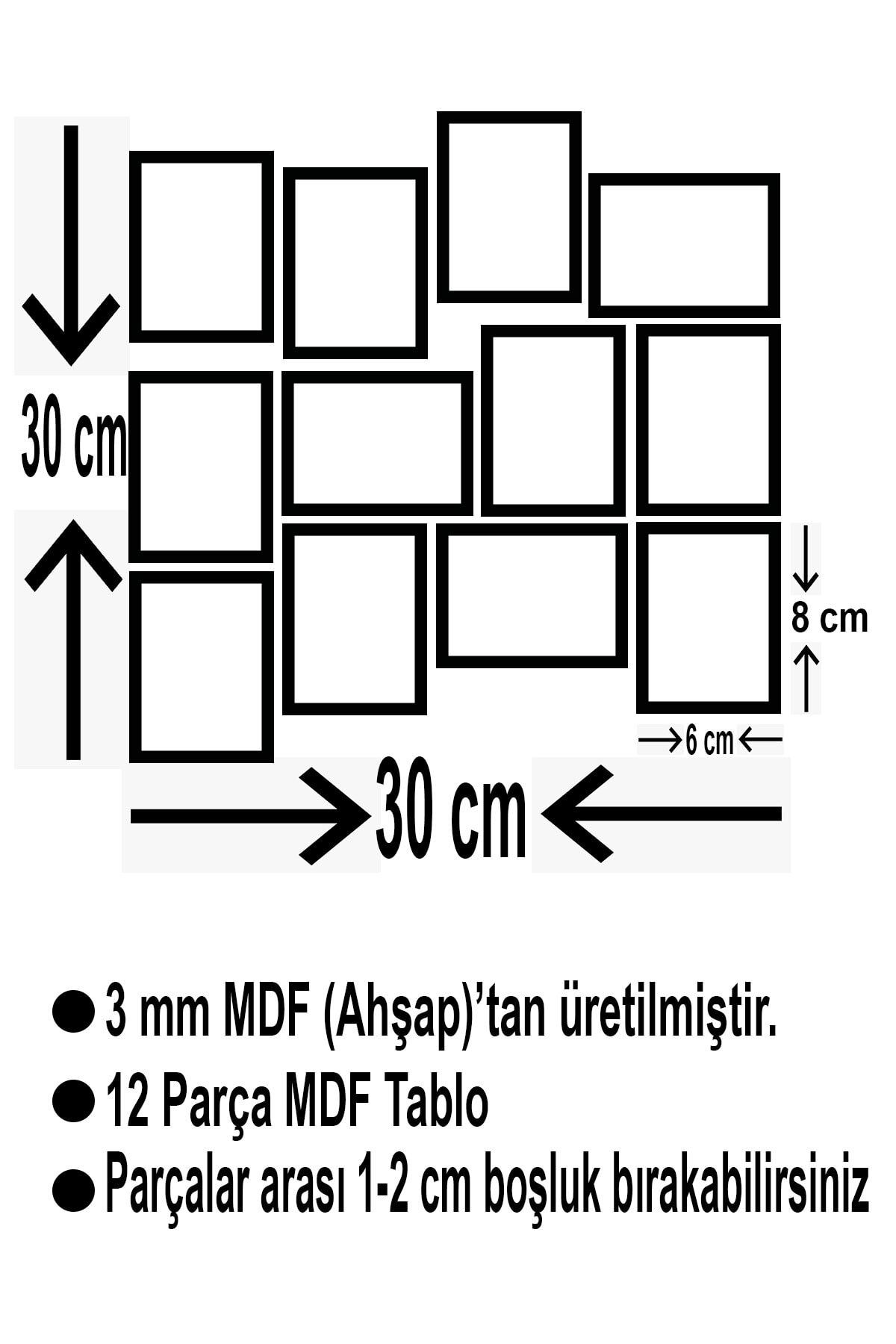 Pi Dekorasyon Breaking Bad 12 Parça Mdf (Ahşap) Tablo Ofis Boyu 