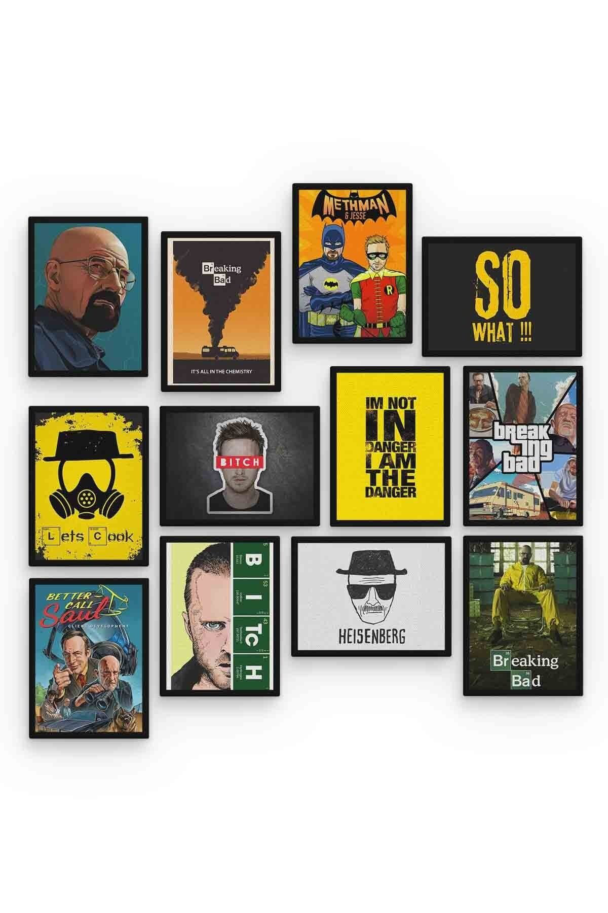 Pi Dekorasyon Breaking Bad 12 Parça Mdf (Ahşap) Tablo Ofis Boyu 