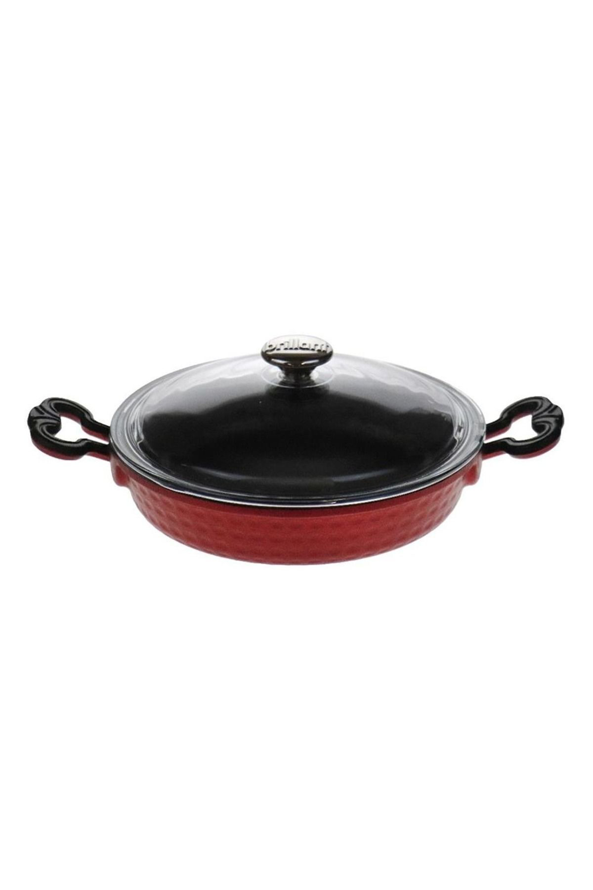 Elif Aksesuar Brillant Situla Döküm Kapakli Sahan Bordo 18 Cm