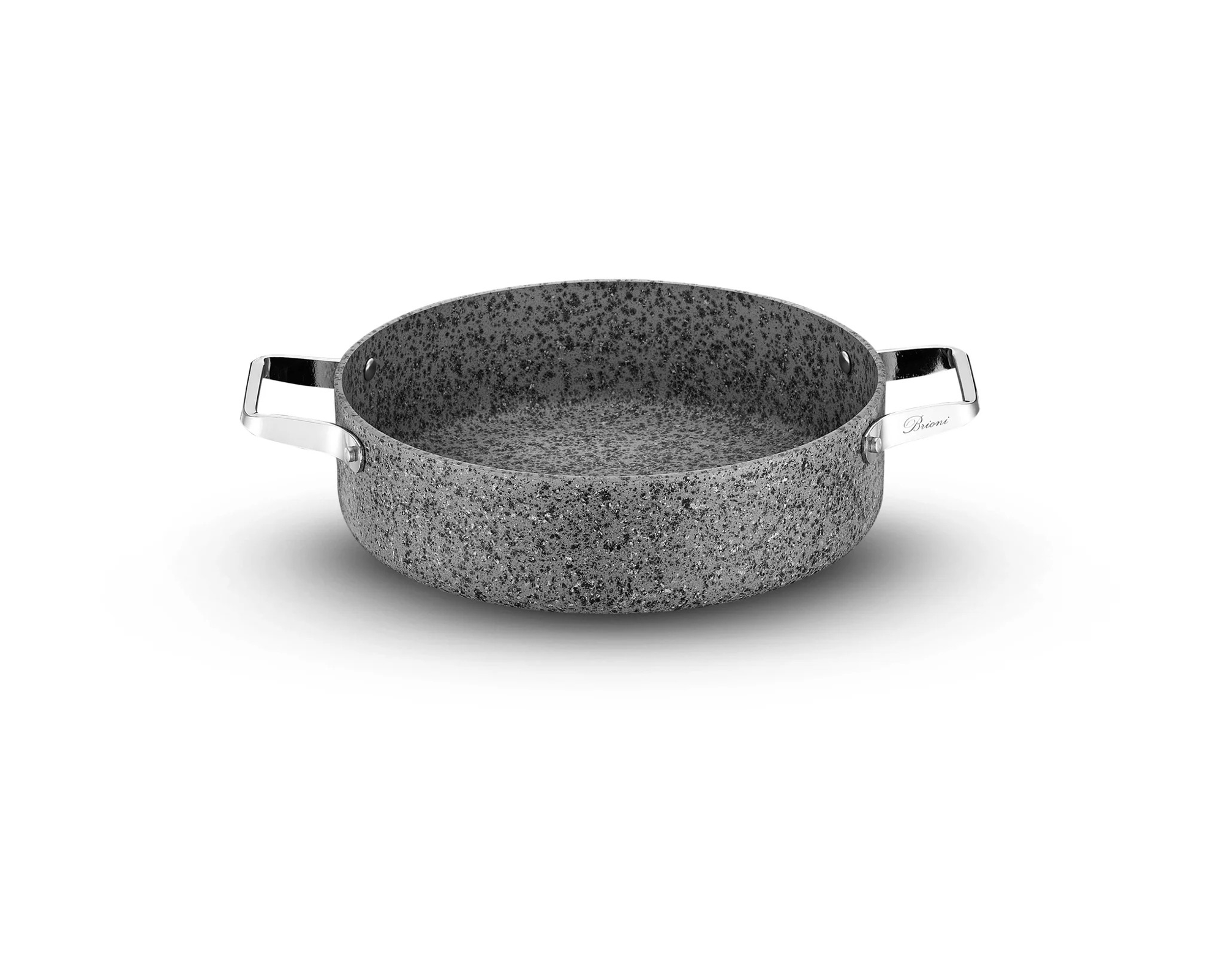 Brioni  Stone-H 30 Cm Çizilmez Yanmaz Yapişmaz Basik Tencere Sh-12