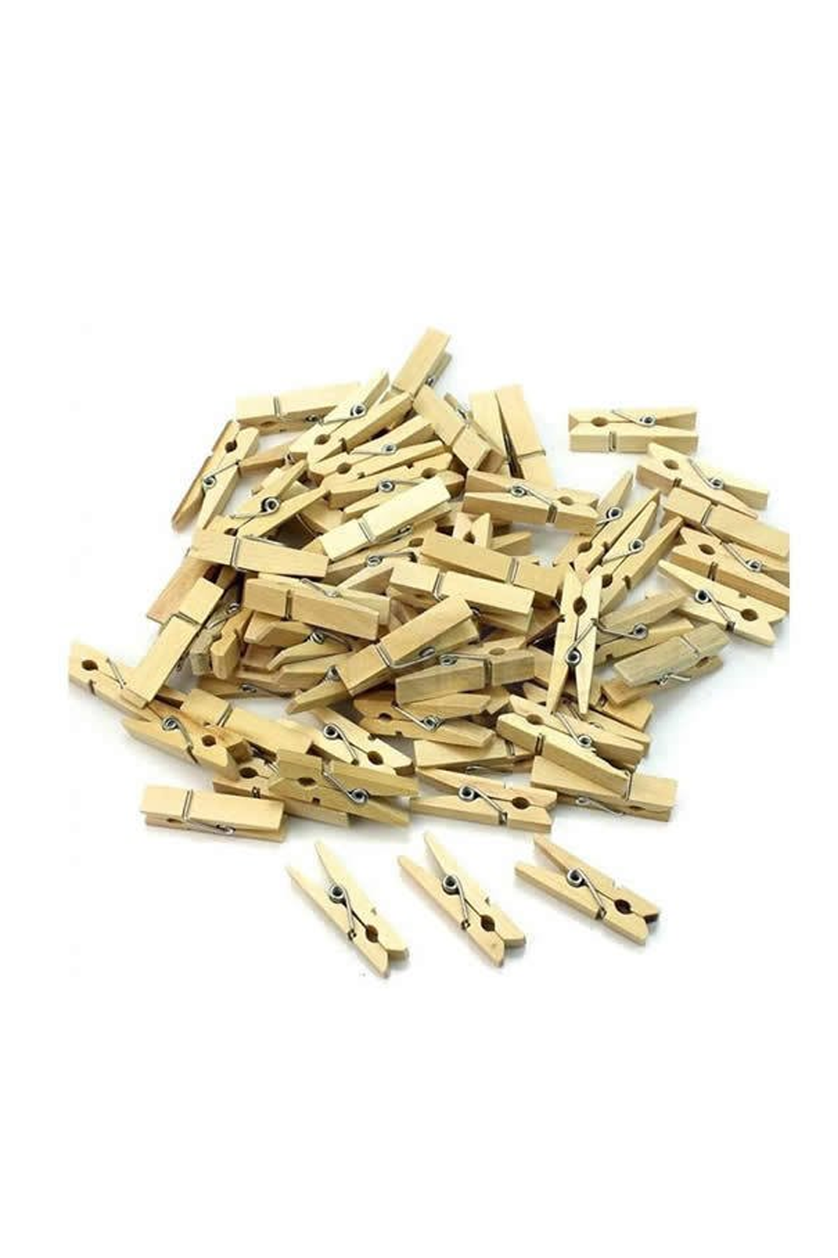 Just Cheap Store Brons Br-907 Büyük Natural Ahşap Mandal