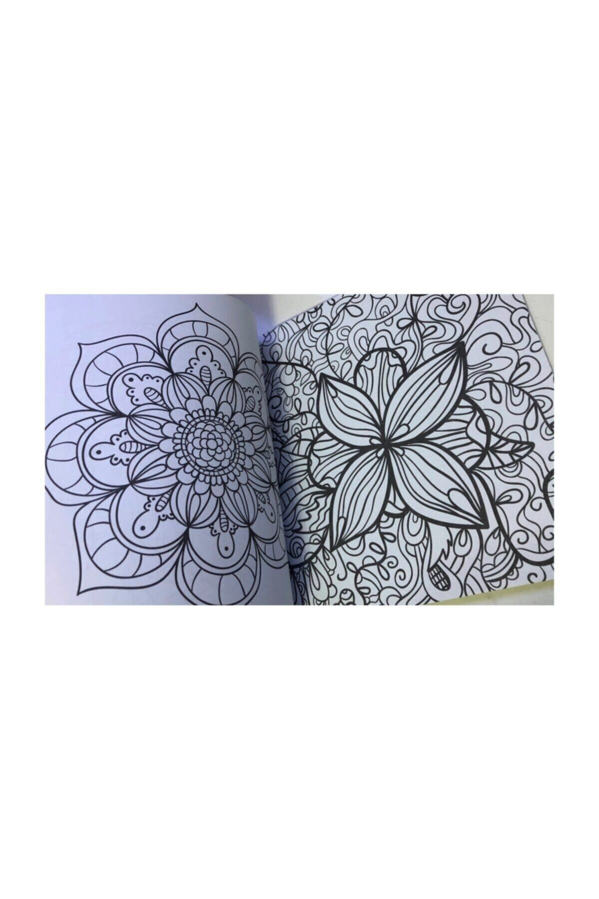 One Spray Tattoo Büyükler İçin Boyama Kitabi 4 Kitap 4 Kutu Boya Seti M.S