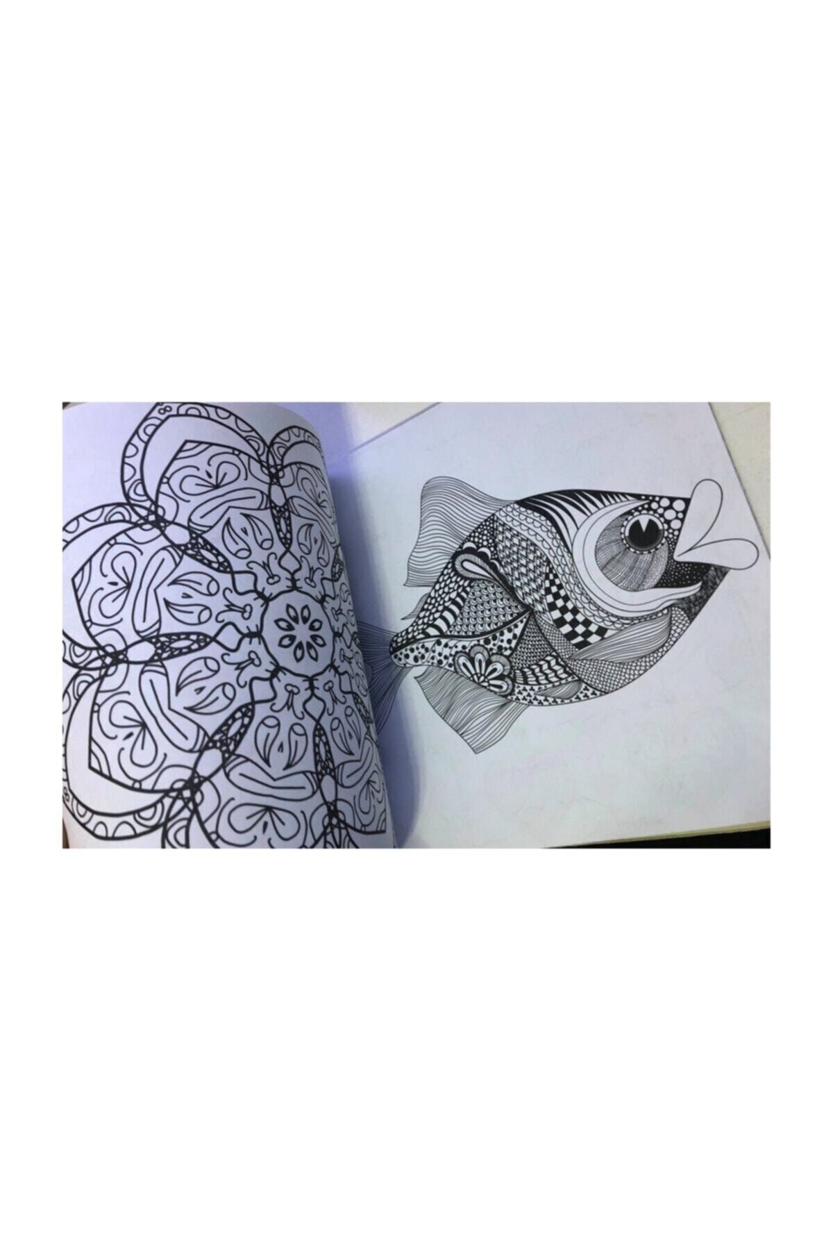 One Spray Tattoo Büyükler İçin Boyama Kitabi 4 Kitap 4 Kutu Boya Seti M.S