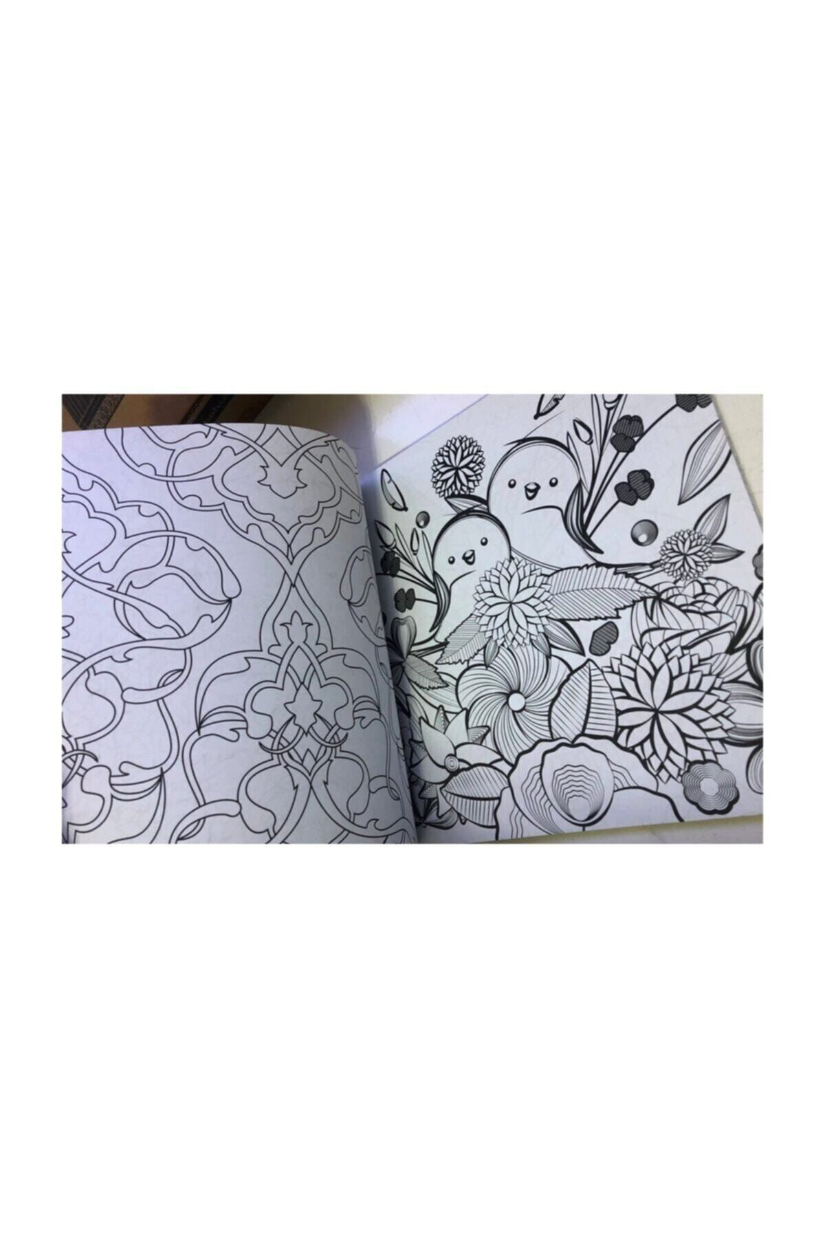 One Spray Tattoo Büyükler İçin Boyama Kitabi 4 Kitap 4 Kutu Boya Seti M.S