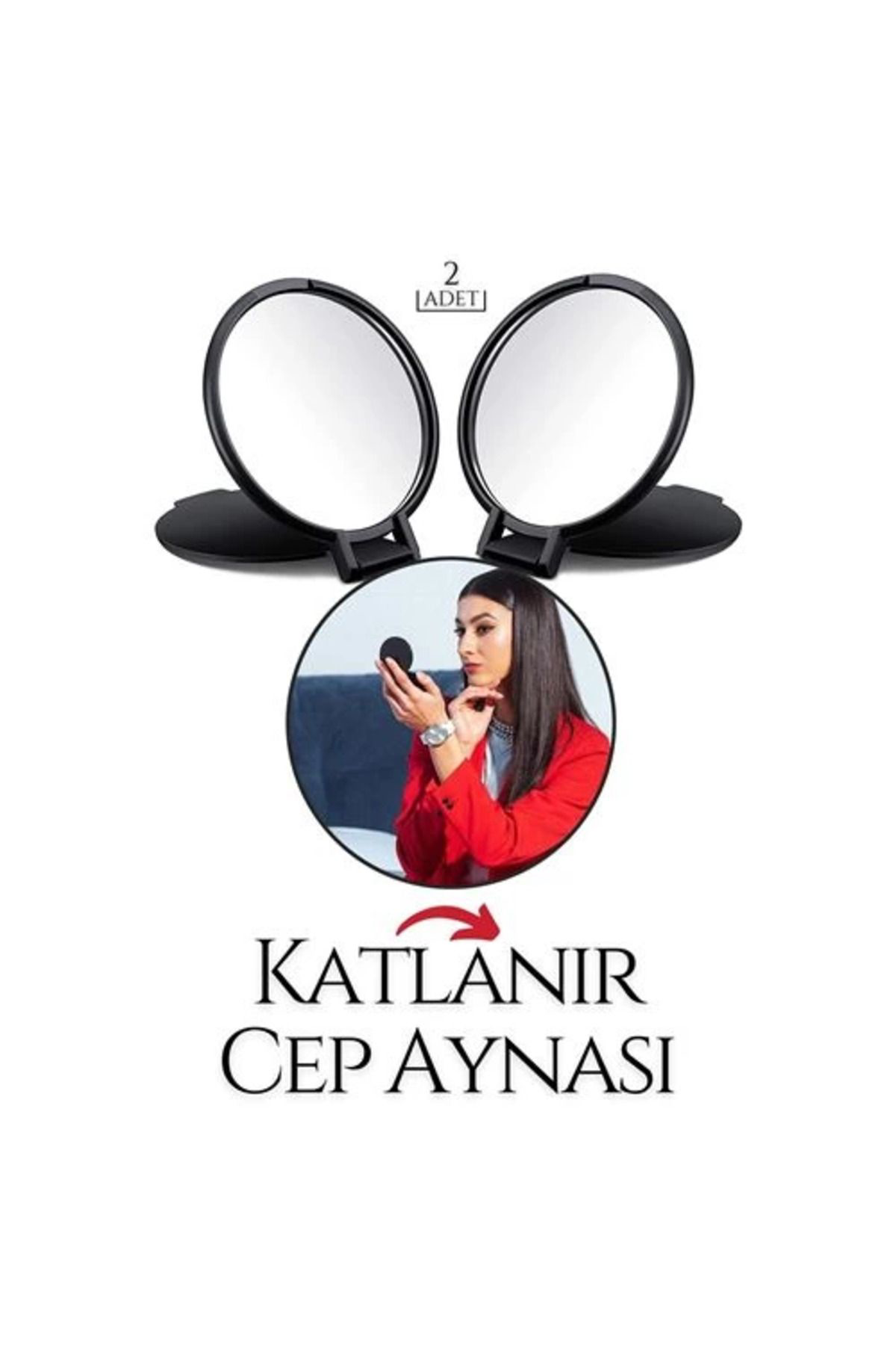 Rby Bx Katlanabilir Mini Çanta Aynasi 2 Li Set