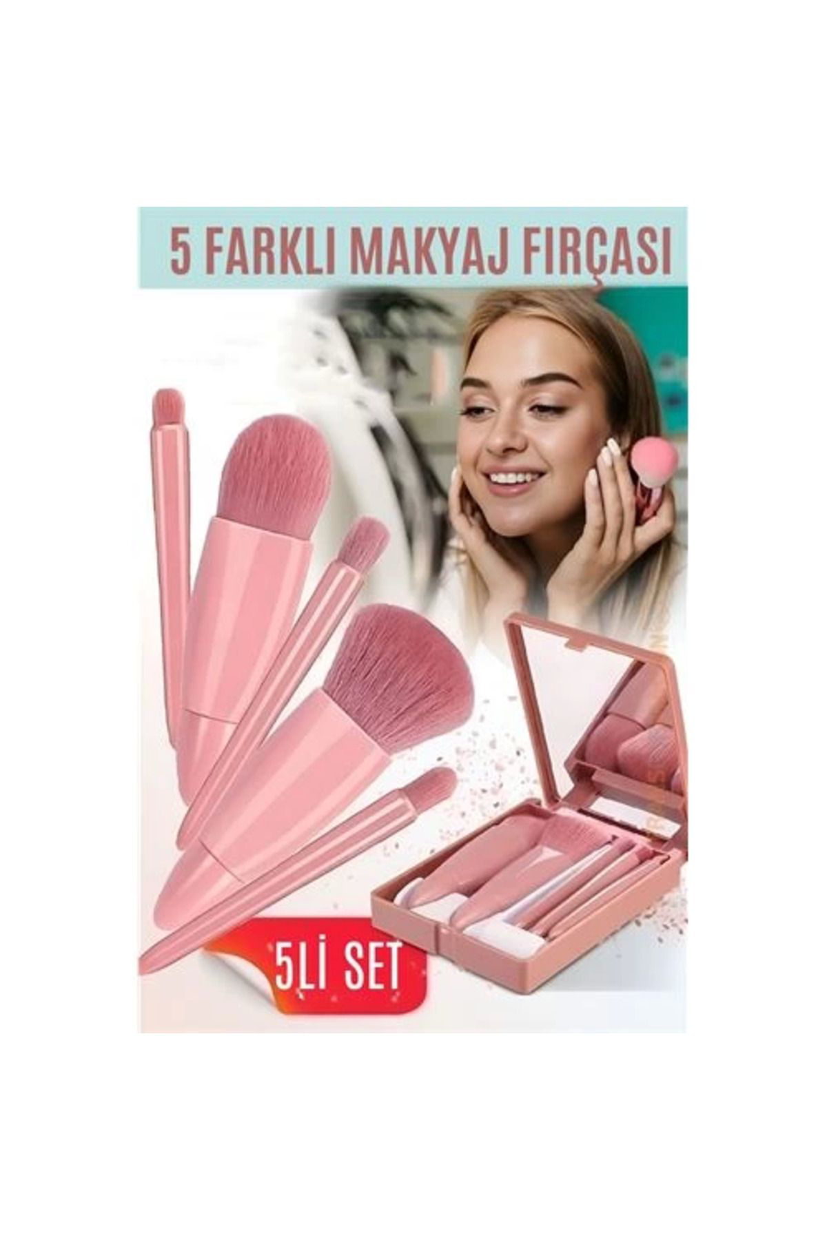 Pamiravm Bx Makyaj Firça Kiti Aynali Ve Kutulu Profesyonel Makyaj Kiti