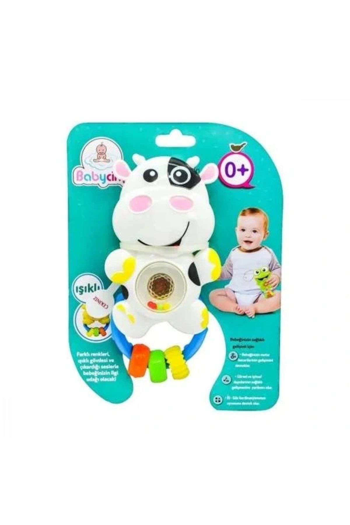 Torutoys Byryeni Urt041-005 Babycim Neşeli Ses İşik İnek Çingirak Yenisezo