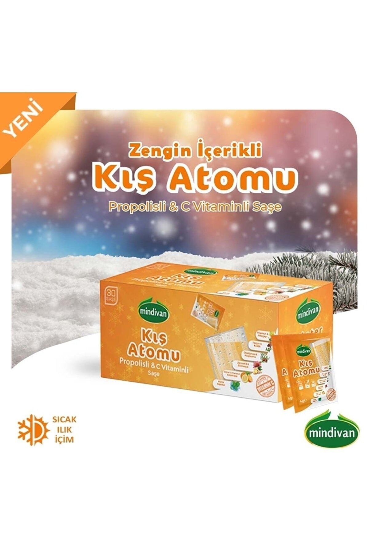 Mindivan C Vitamini Portakal Aromali Kiş Atomu Zengin İçerik İle