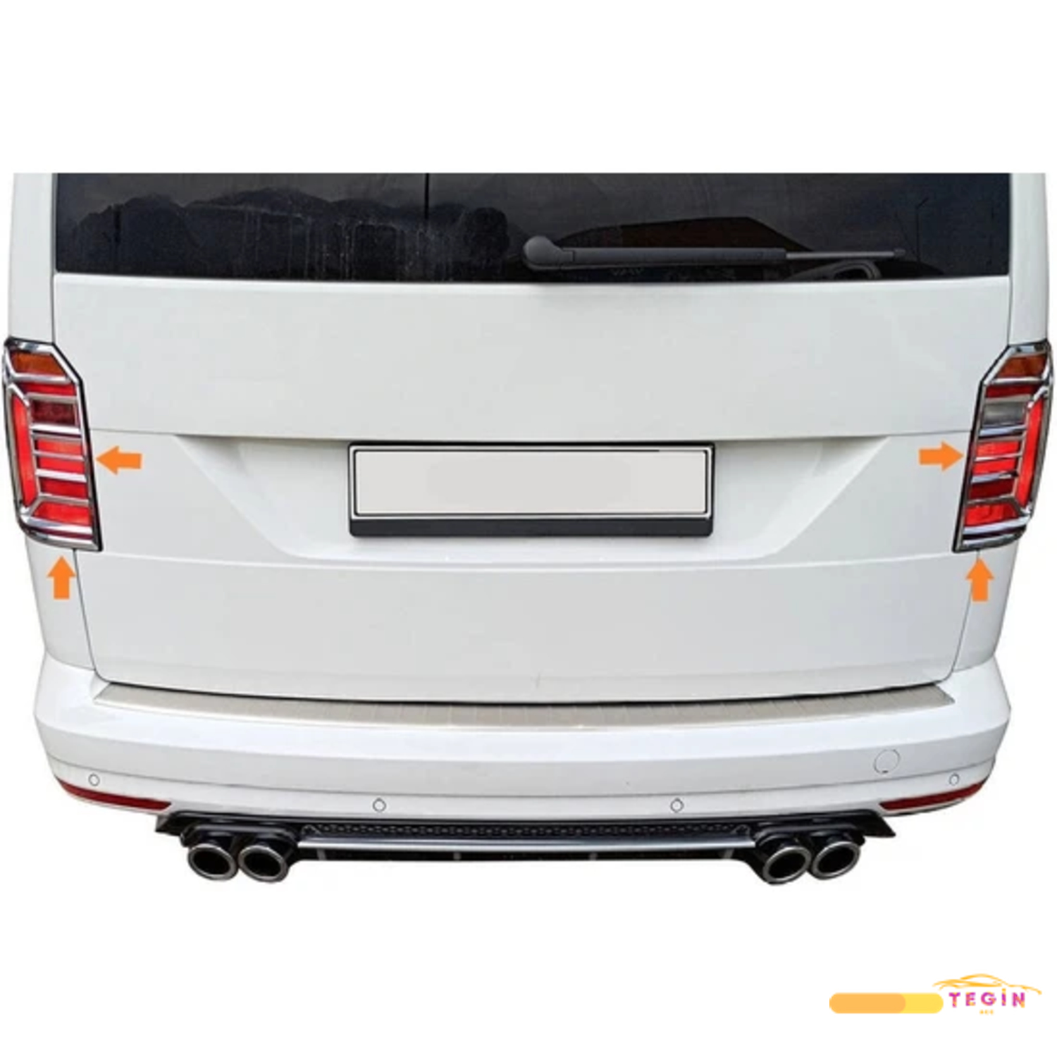 Caddy Mini Van 2015 Sonrası Stop Çerçevesi 2 Parça Abs Krom