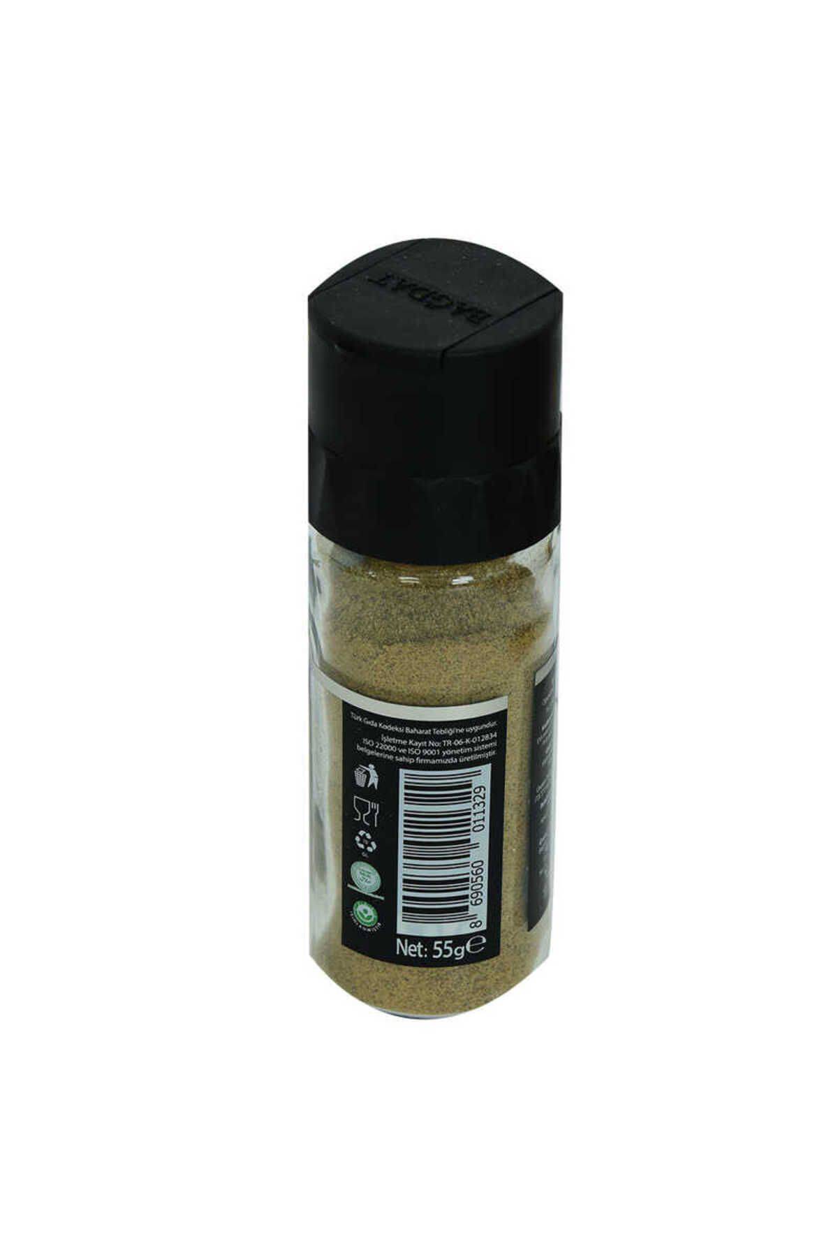 K&A Cam Şişe Tuzluklu Kapak Doğal Öğütülmüş Karabiber 55 Gr