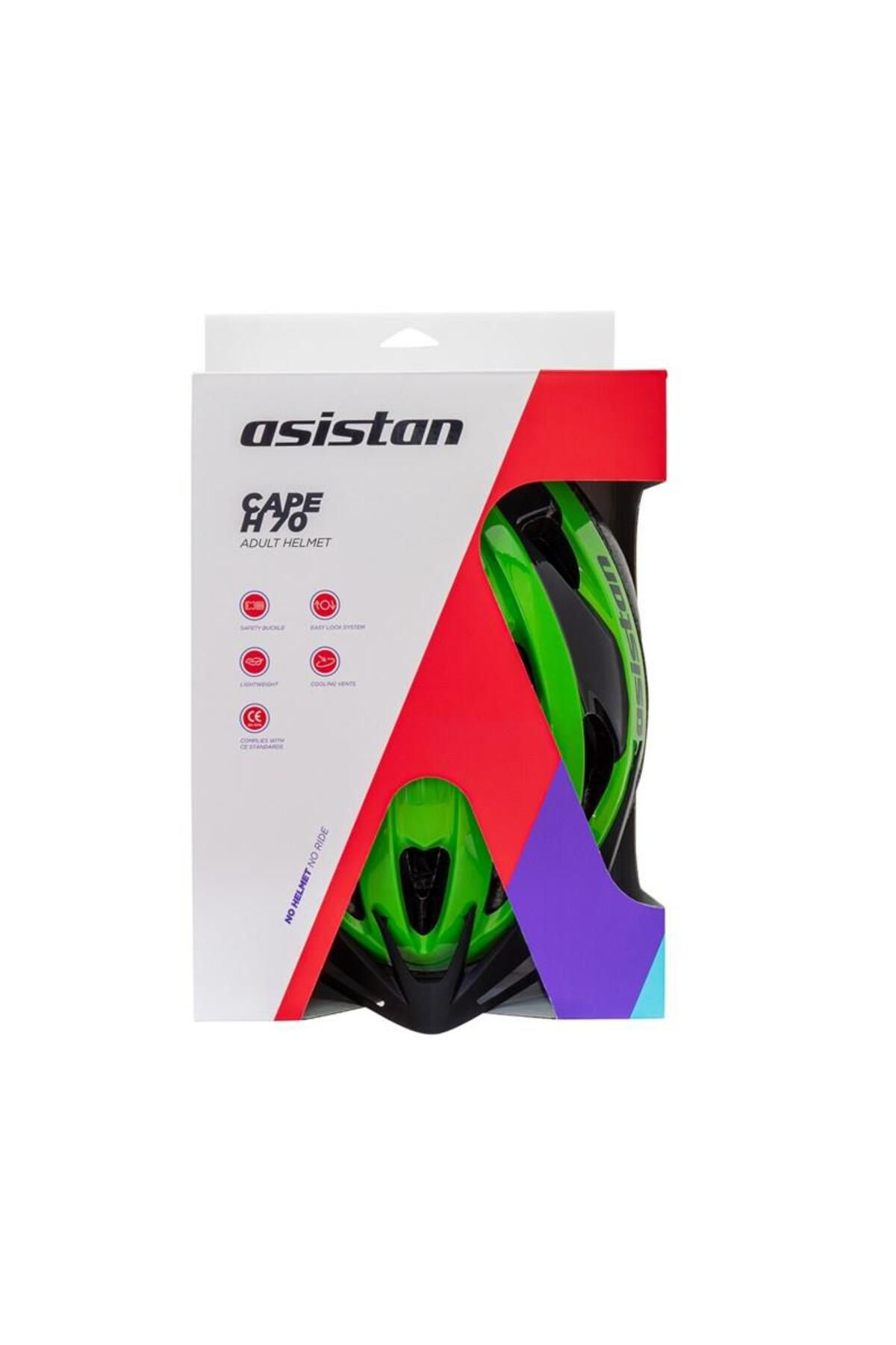 Asistan Cape H70 Çok Amaçli Kask Yetişkin Scooter Bisiklet Kaski Medium Y