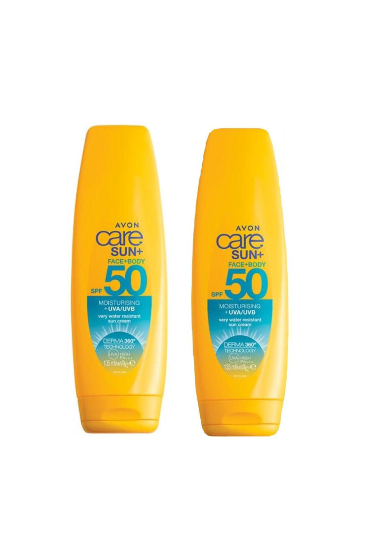 Avon Care Sun+ Yüz Ve Vücut İçin Güneş Kremi Spf50 2 Adet 135 Ml