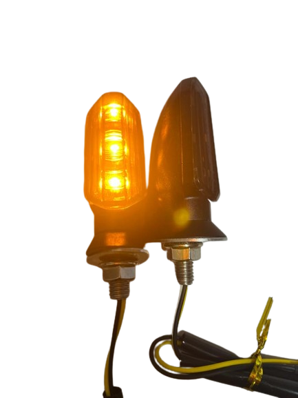 Carub  Motosiklet Sinyal Lamba Üniversal 12V Füme Cam Sari Led 2Li
