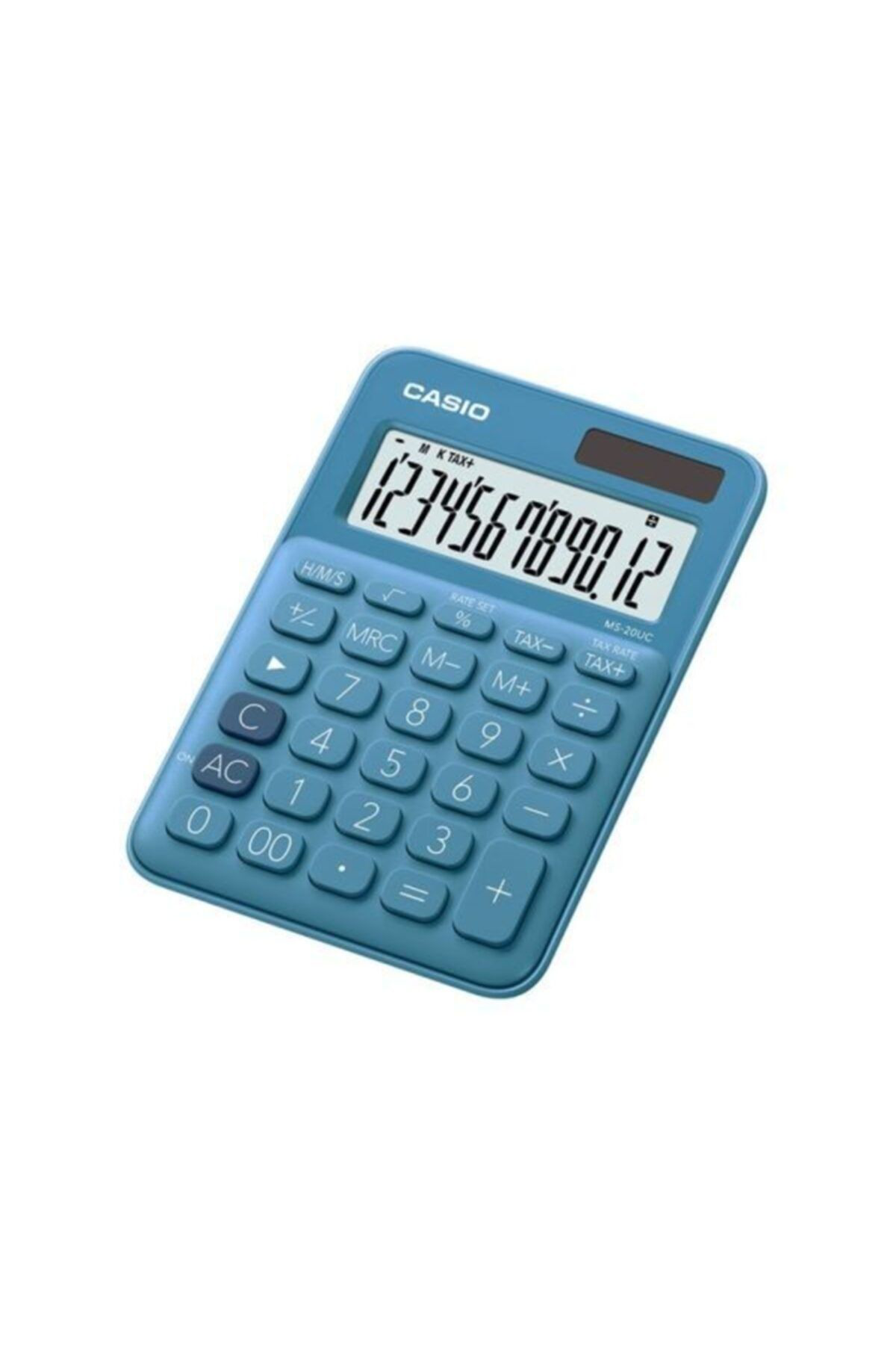 Casio  Ms-20Uc-Bu Renkli Masa Tipi 12 Hane Hesap Makinasi