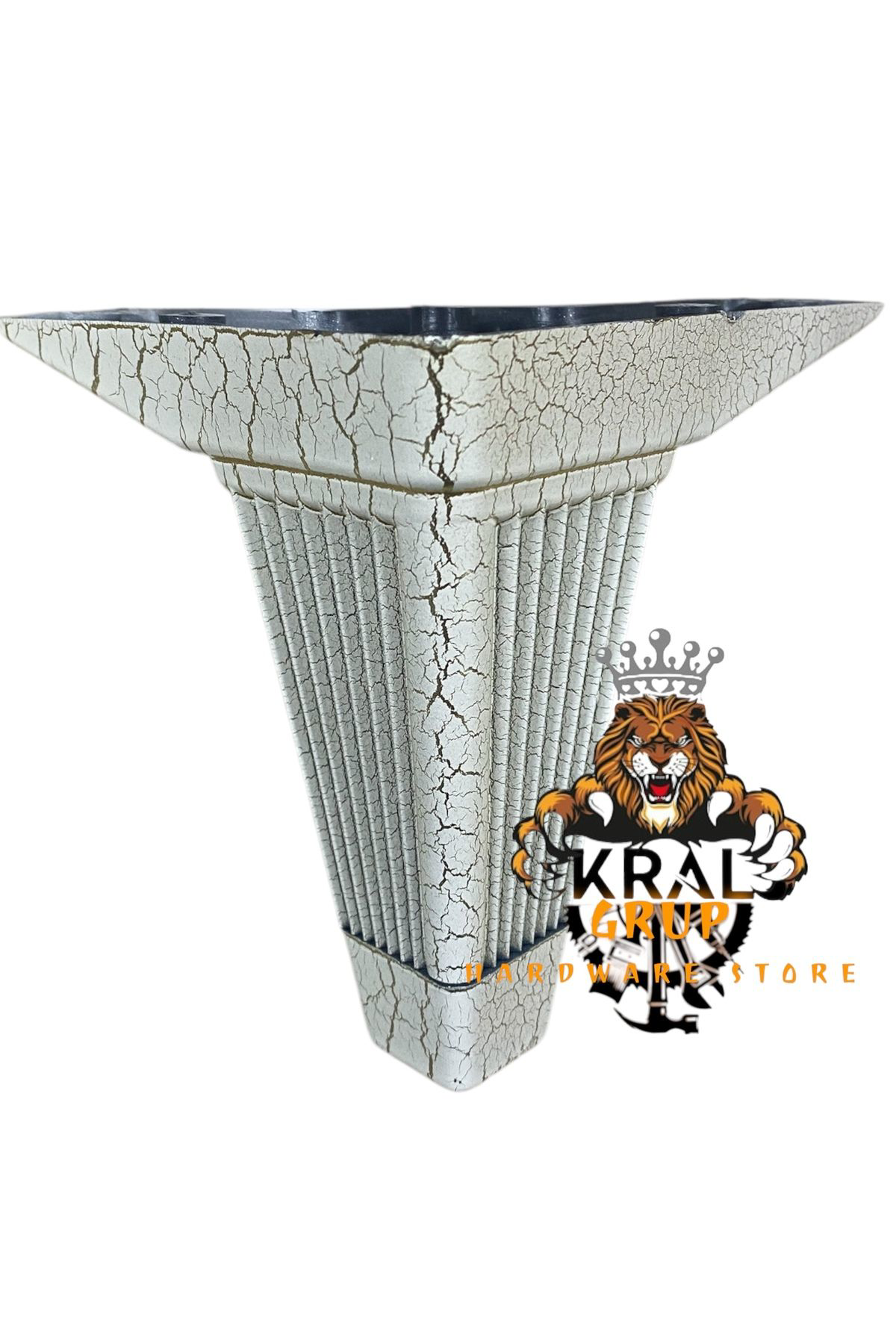 Kral Hirdavat Çatlak 12Cm Ayak, Mobilya, Dolap,Koltuk, Baza Ayaği ( Sert Plasti
