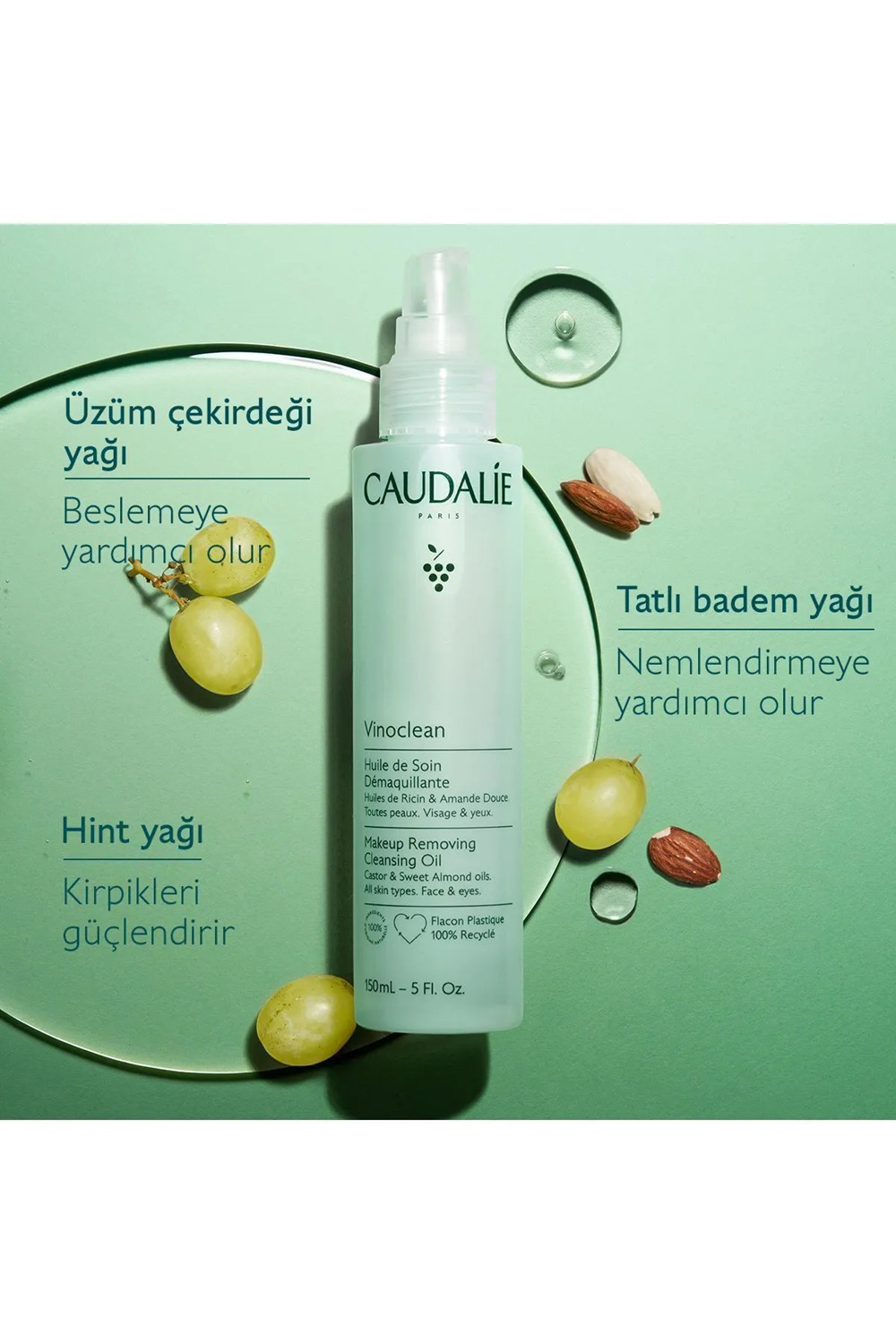 Caudalie  Vinoclean Makyaj Temizleme Yaği 150 Ml
