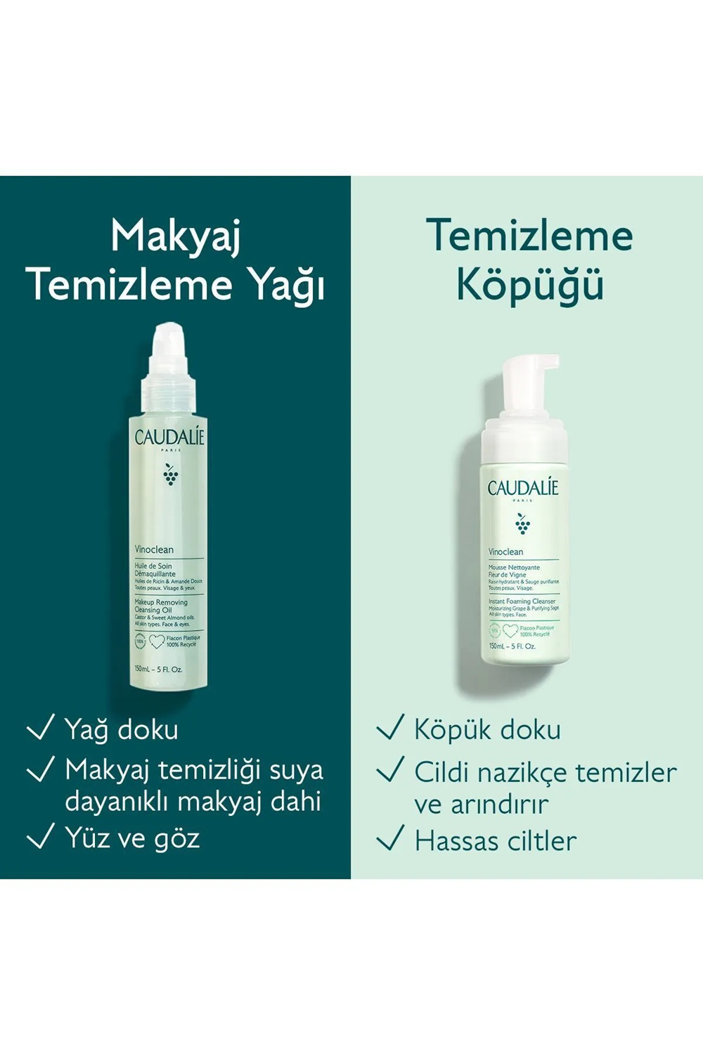 Caudalie  Vinoclean Makyaj Temizleme Yaği 150 Ml