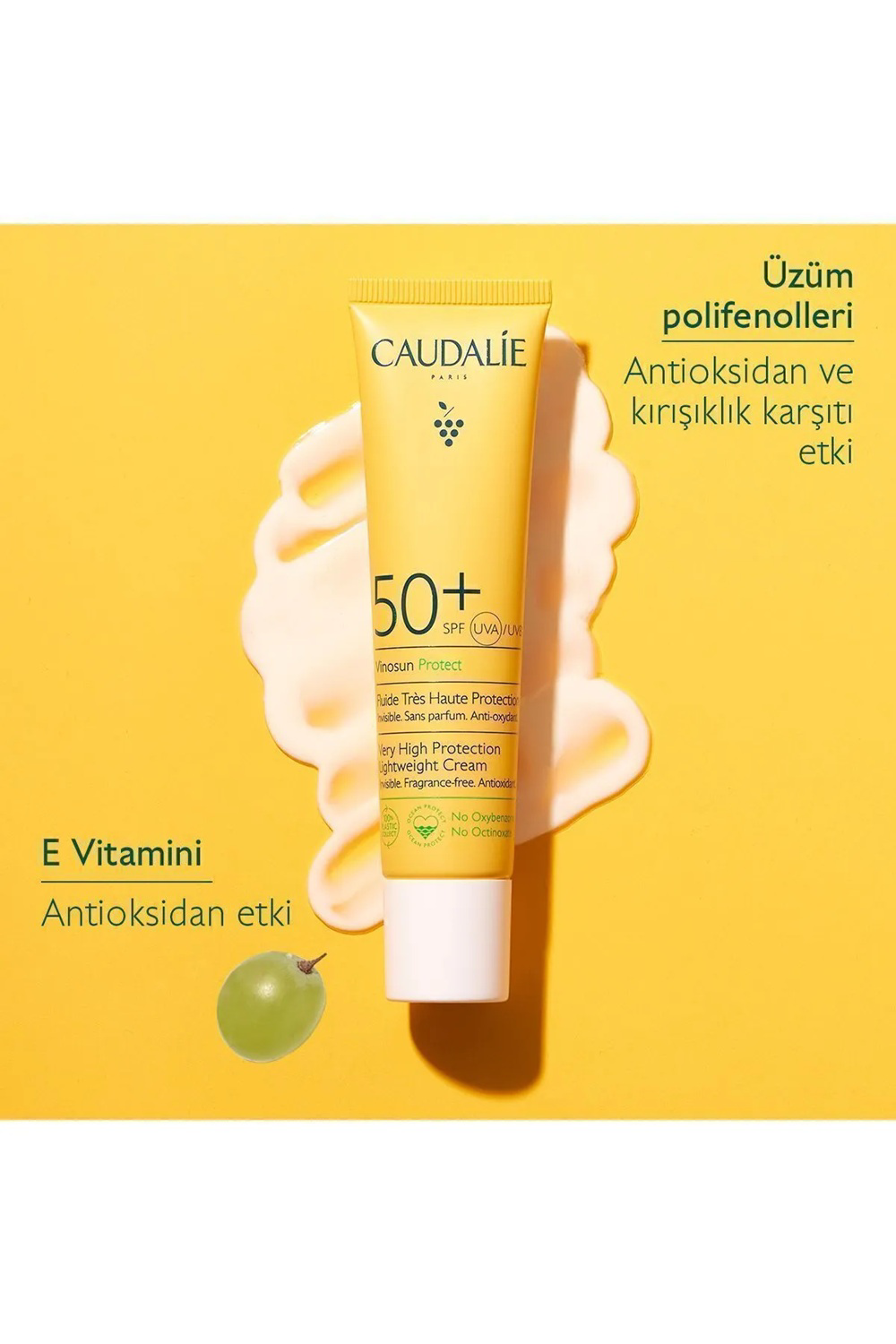 Caudalie  Vinosun Yüksek Koruma Sağlayan Fluid Krem Spf50+ 40 Ml