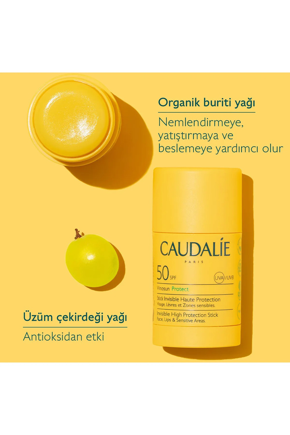 Caudalie  Vinosun Protect İz Birakmayan Stick Güneş Kremi Spf50 15