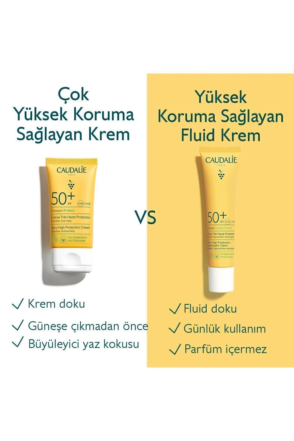 Caudalie  Vinosun Yüksek Koruma Sağlayan Fluid Krem Spf50+ 40 Ml