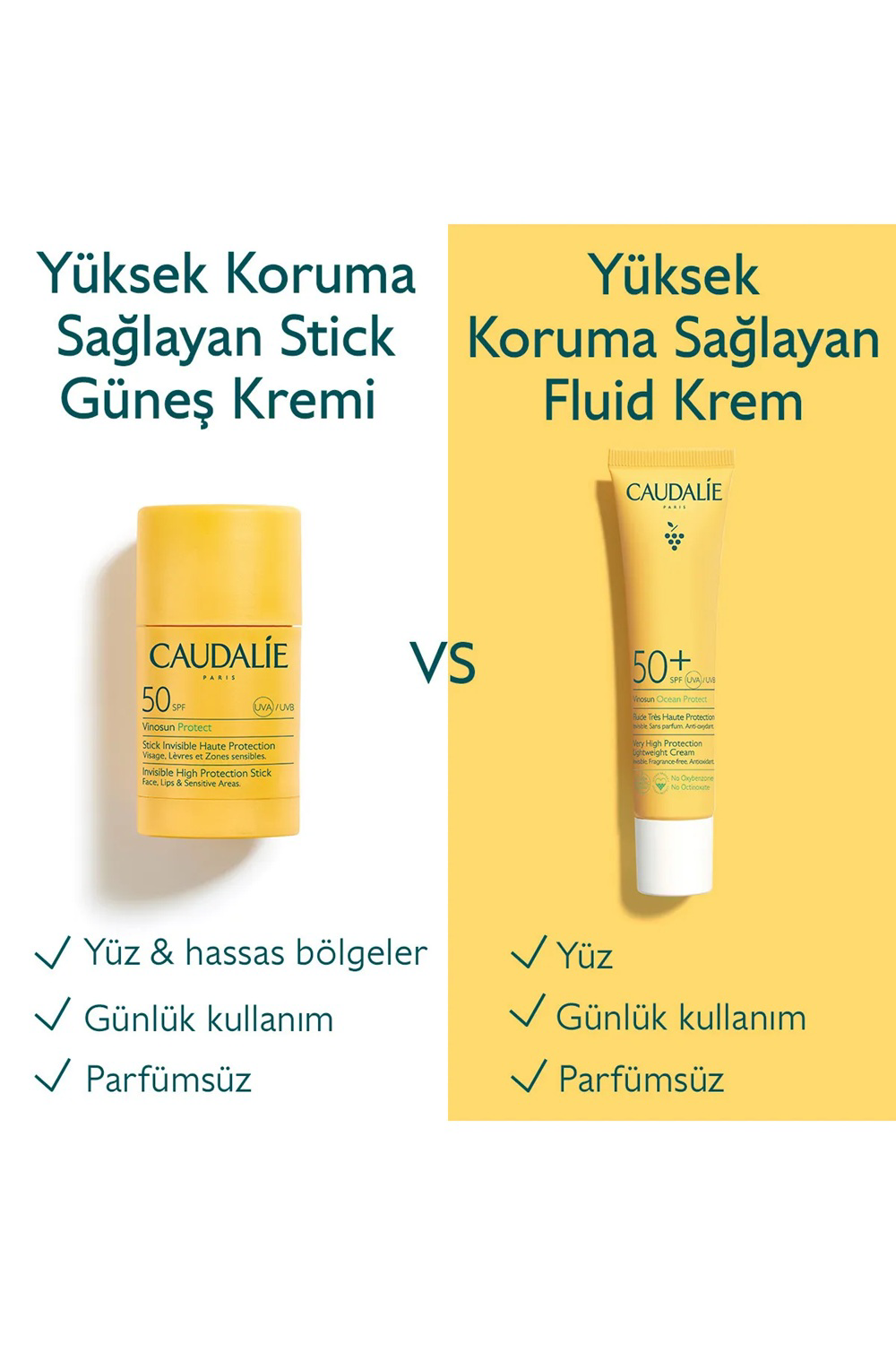 Caudalie  Vinosun Protect İz Birakmayan Stick Güneş Kremi Spf50 15