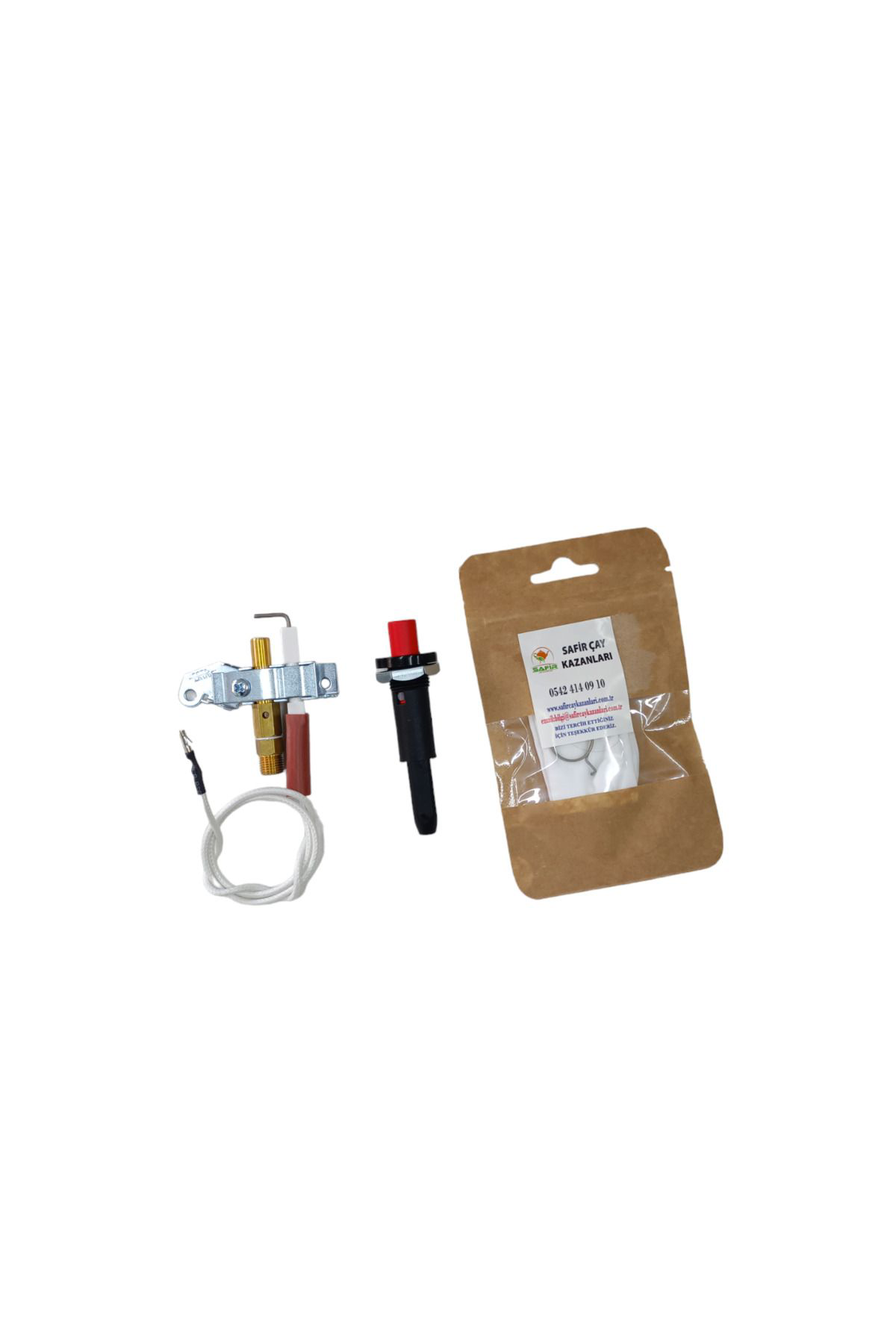 Safir Çay Kazani İçin İsi Ateşleme Çakmak Takimi + 1 Paket 5 Adet Muslu