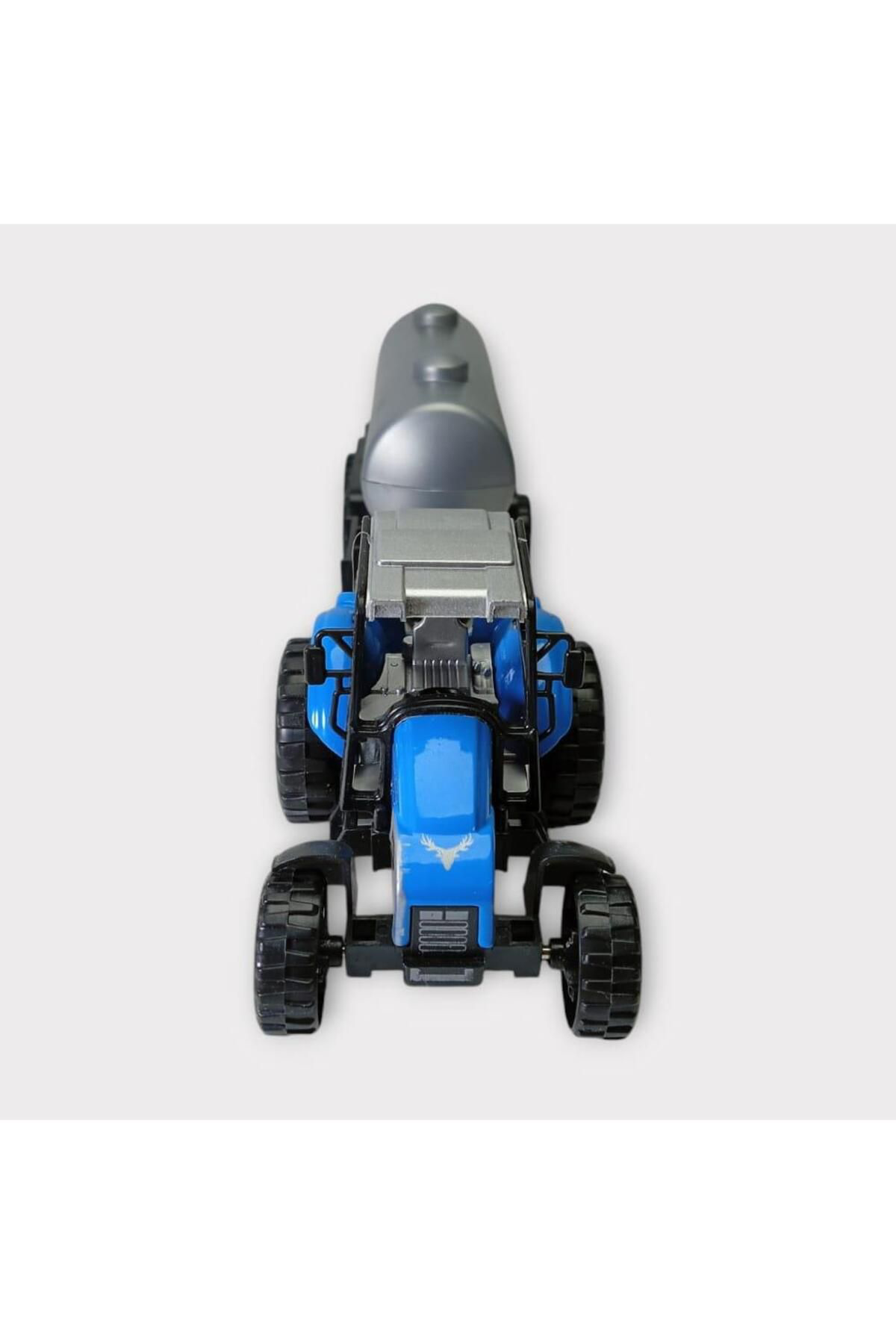 K&A Çek Birak Römorklu Traktör 25Cm - Mavi Su Tanki