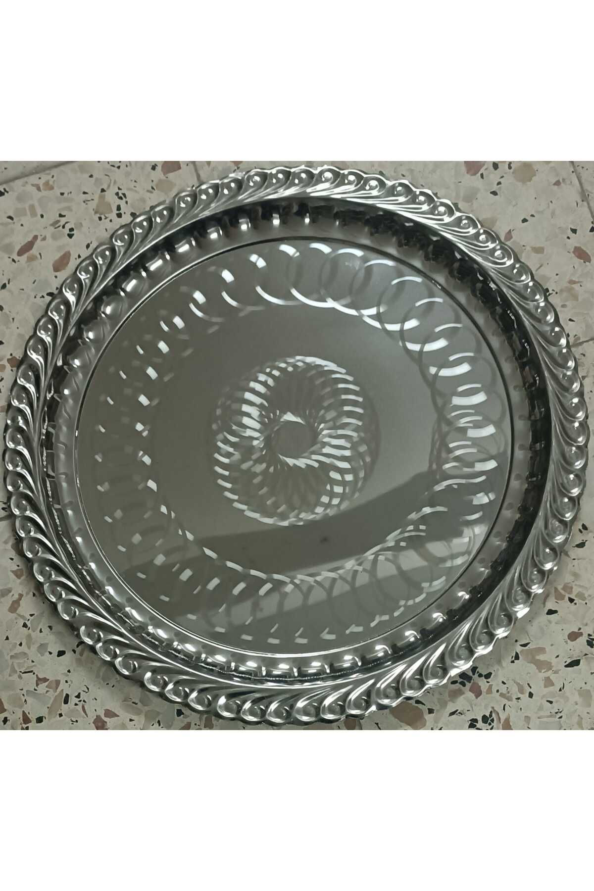 Çelik Sini Tepsi Yer Sofrası 47CM