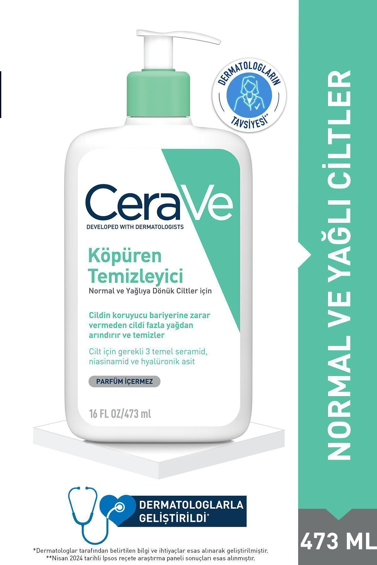 Cerave  Foaming Cleanser Normal & Yağliya Dönük Ciltler İçin 473 M