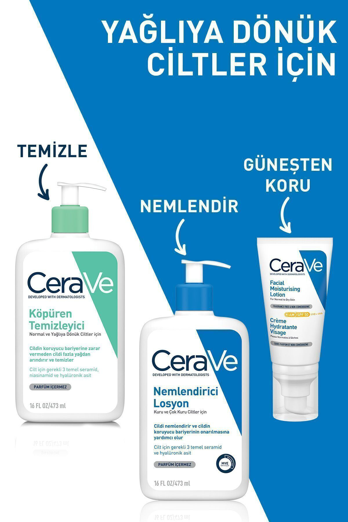 Cerave  Foaming Cleanser Normal & Yağliya Dönük Ciltler İçin 473 M