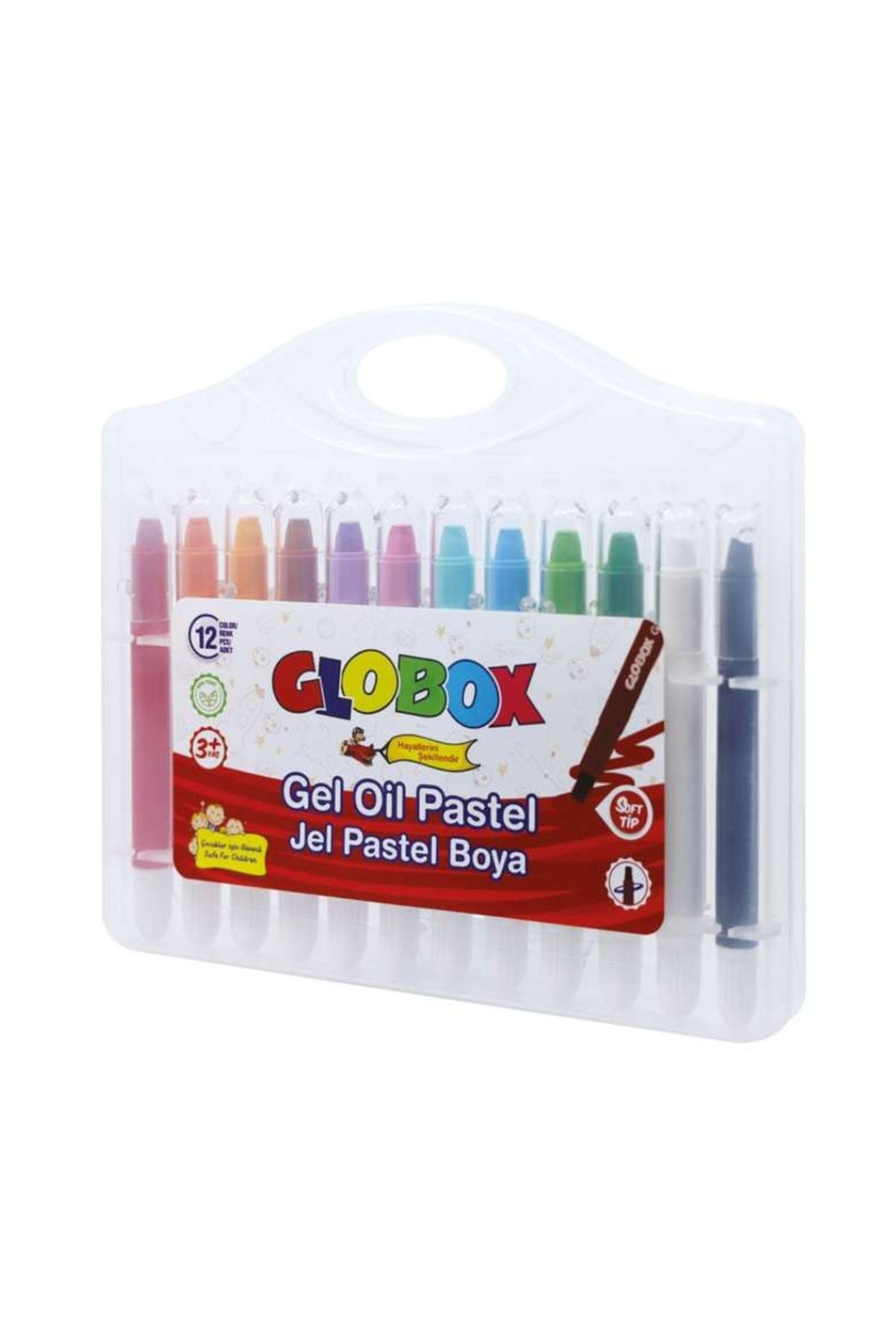 Globox Çevirmeli Jel Pastel Boya 12 Li