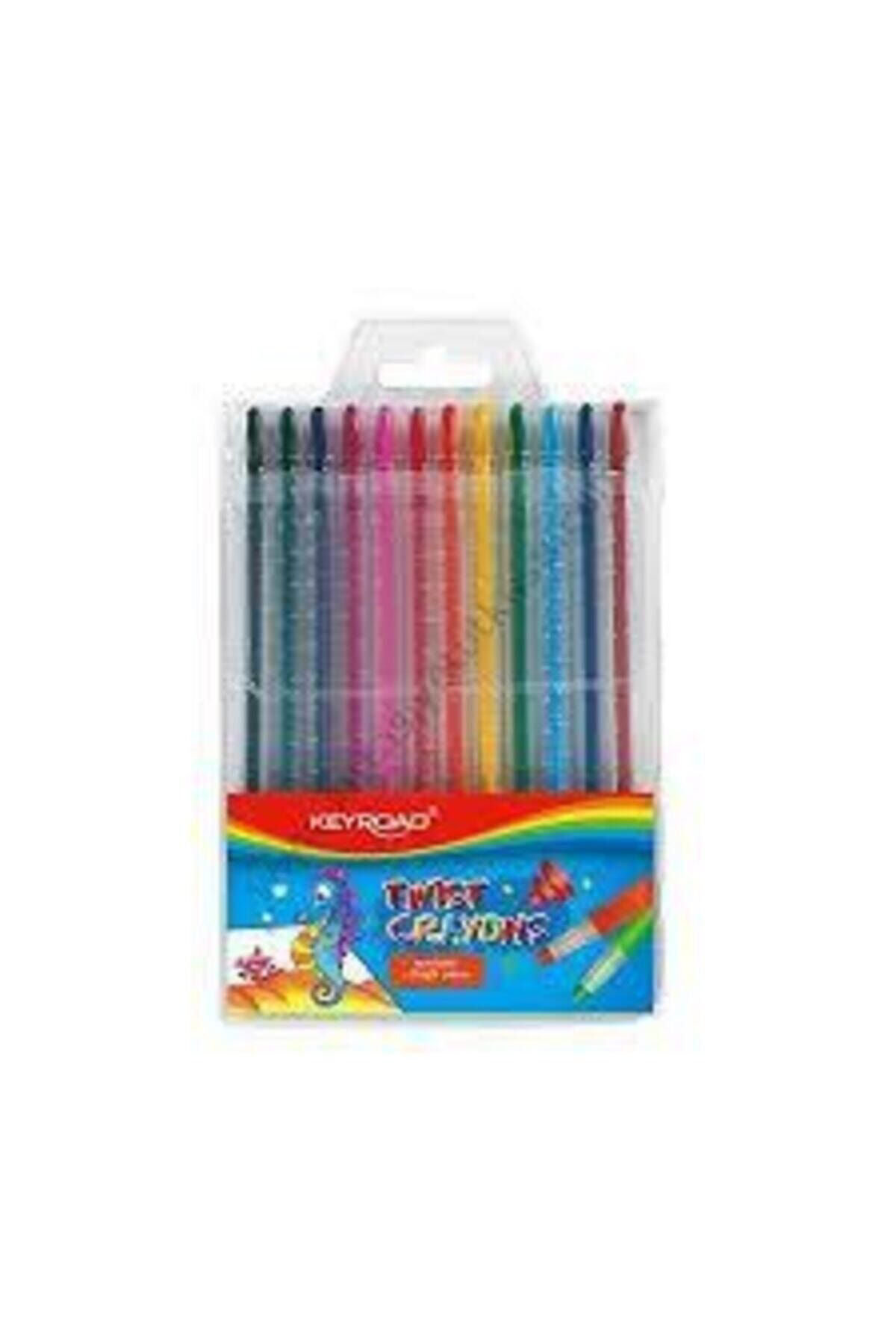 Keyroad Çevirmeli Mum Boya 12Li