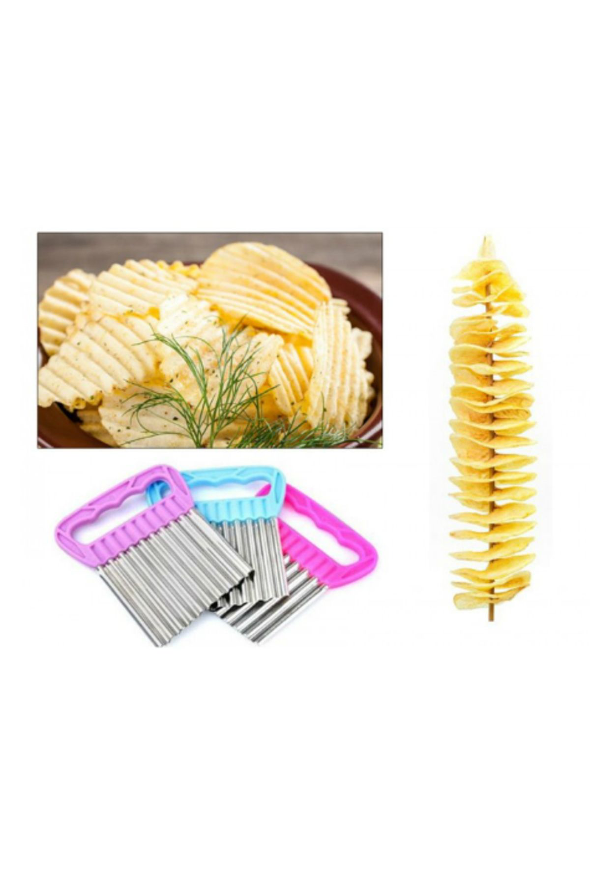 Mydrop Chips Chopper Şekilli Sebze Ve Meyve Dilimleyici