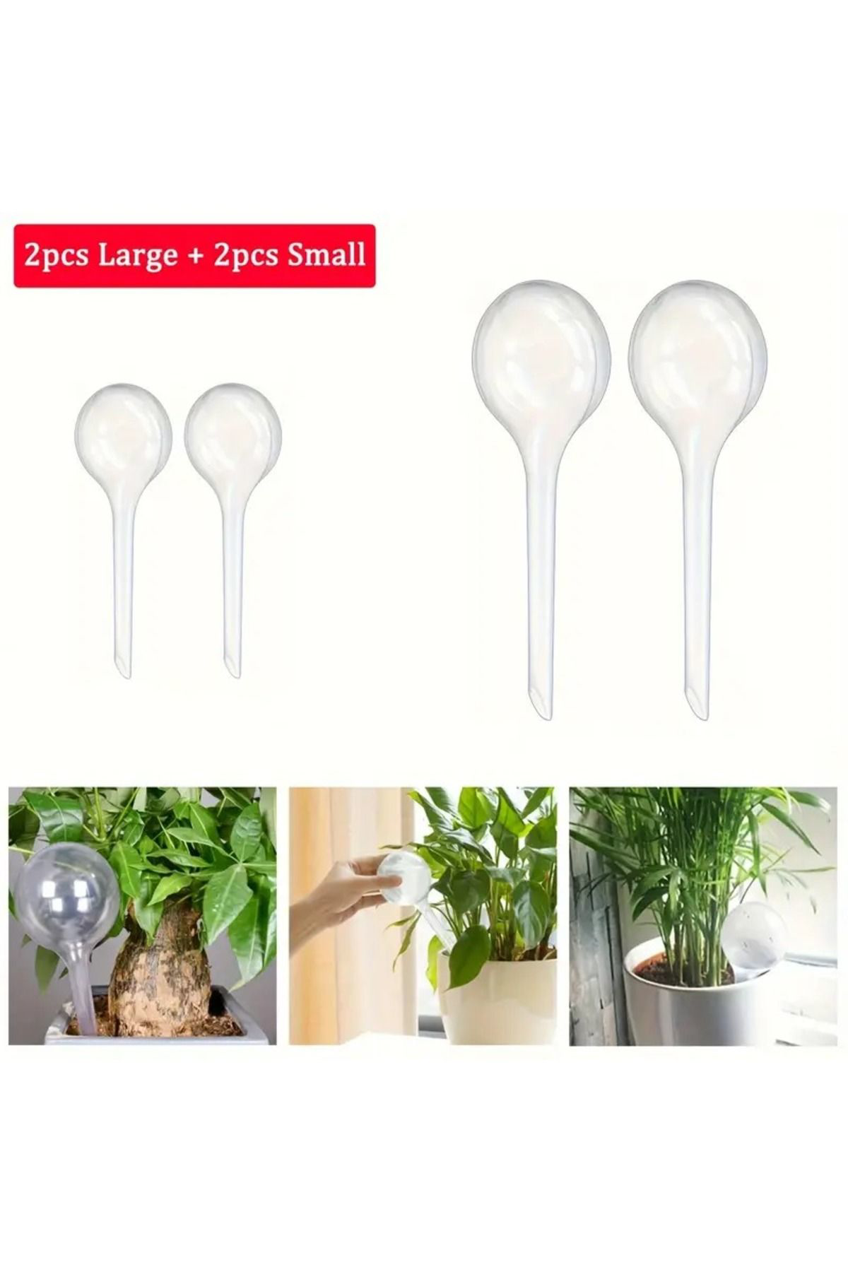 Dodemert Home Çiçek & Bitkilere Damla Sulama Hazneli Küre 2Li