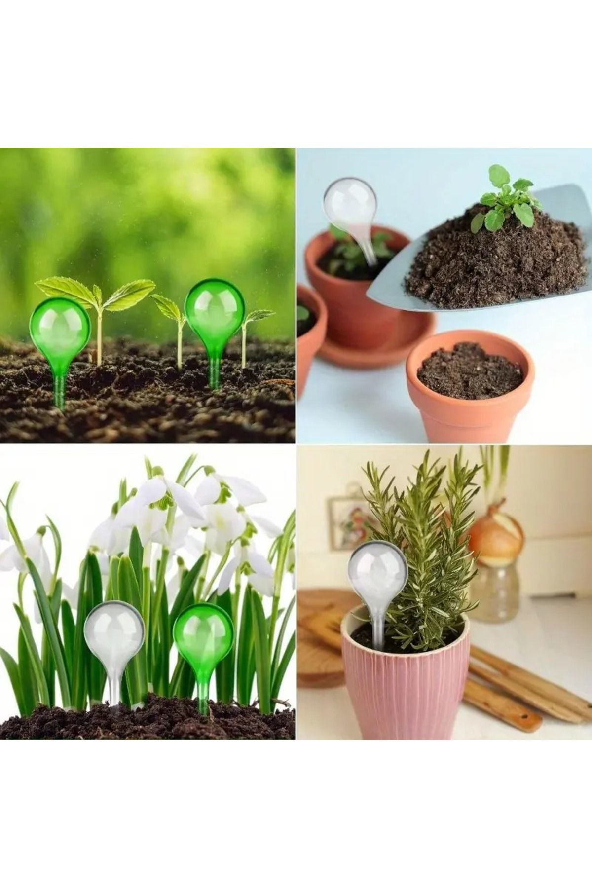 Dodemert Home Çiçek & Bitkilere Yeşil Damla Sulama Hazneli Küre 2Li