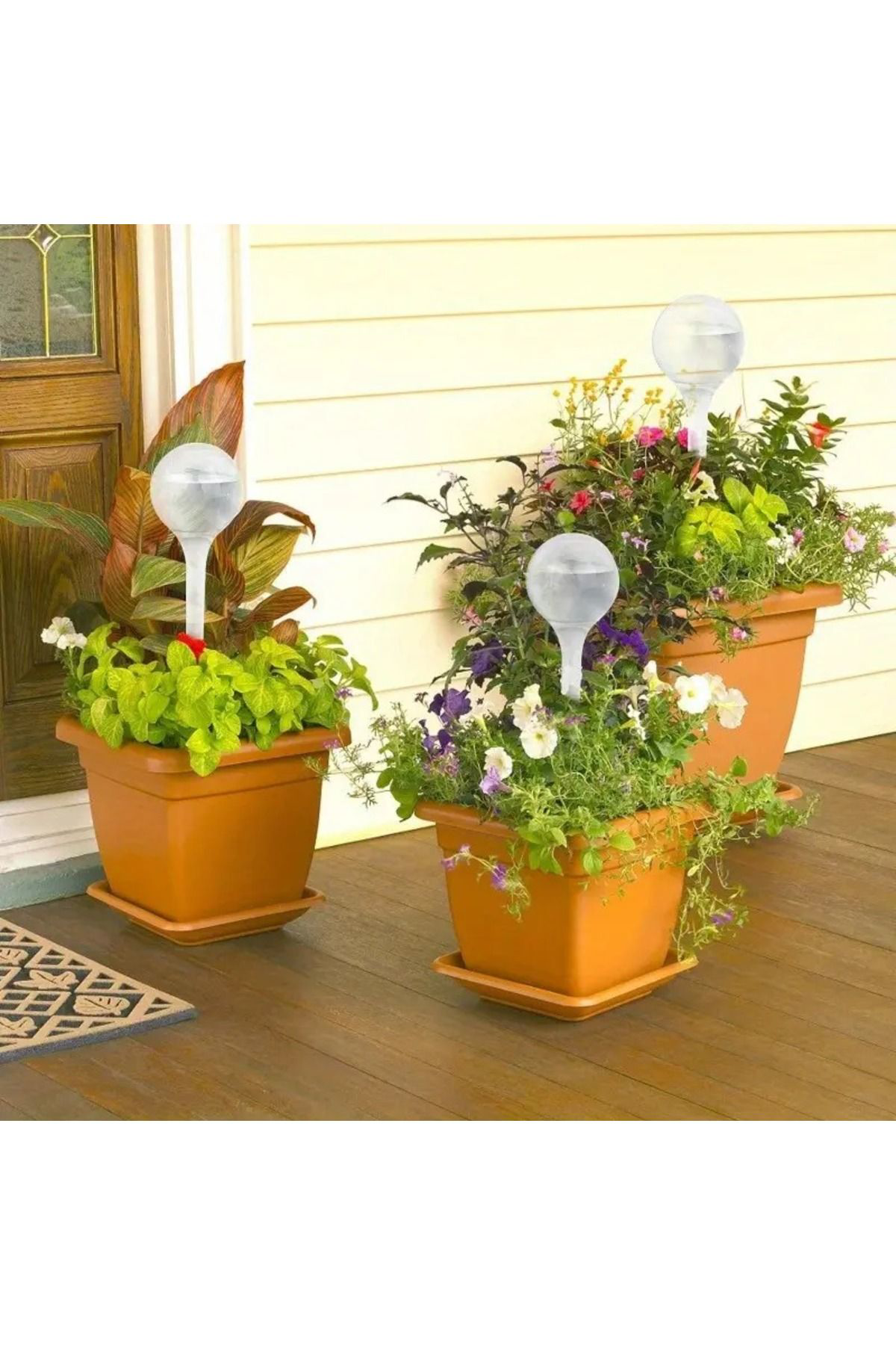 Dodemert Home Çiçek & Bitkilere Damla Sulama Hazneli Küre 2Li