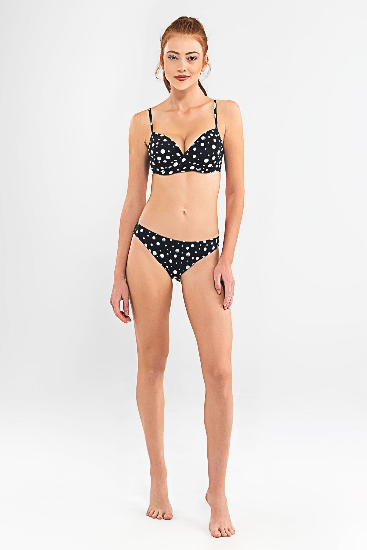 Blackspade Çikartilabilir Destekli Bikini Takimi Siyah Puantiyeli