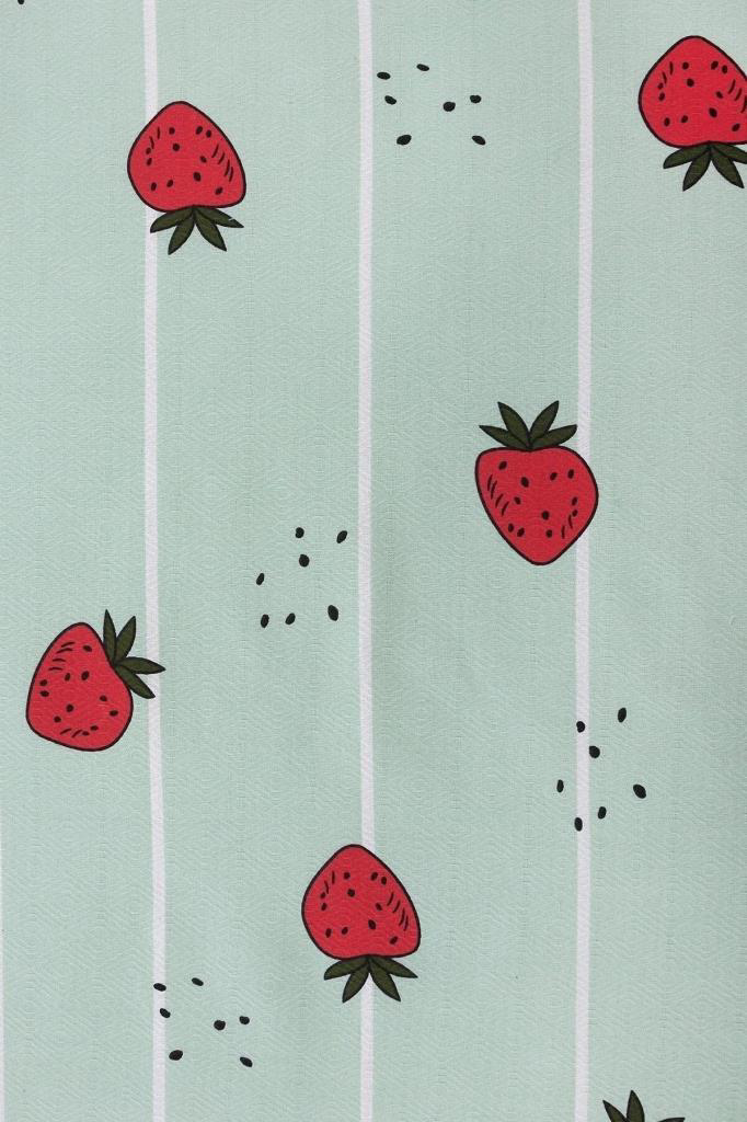 Mulberry Çilek Desenli Tek Kişilik Pike Yatak Örtüsü 170 X 230