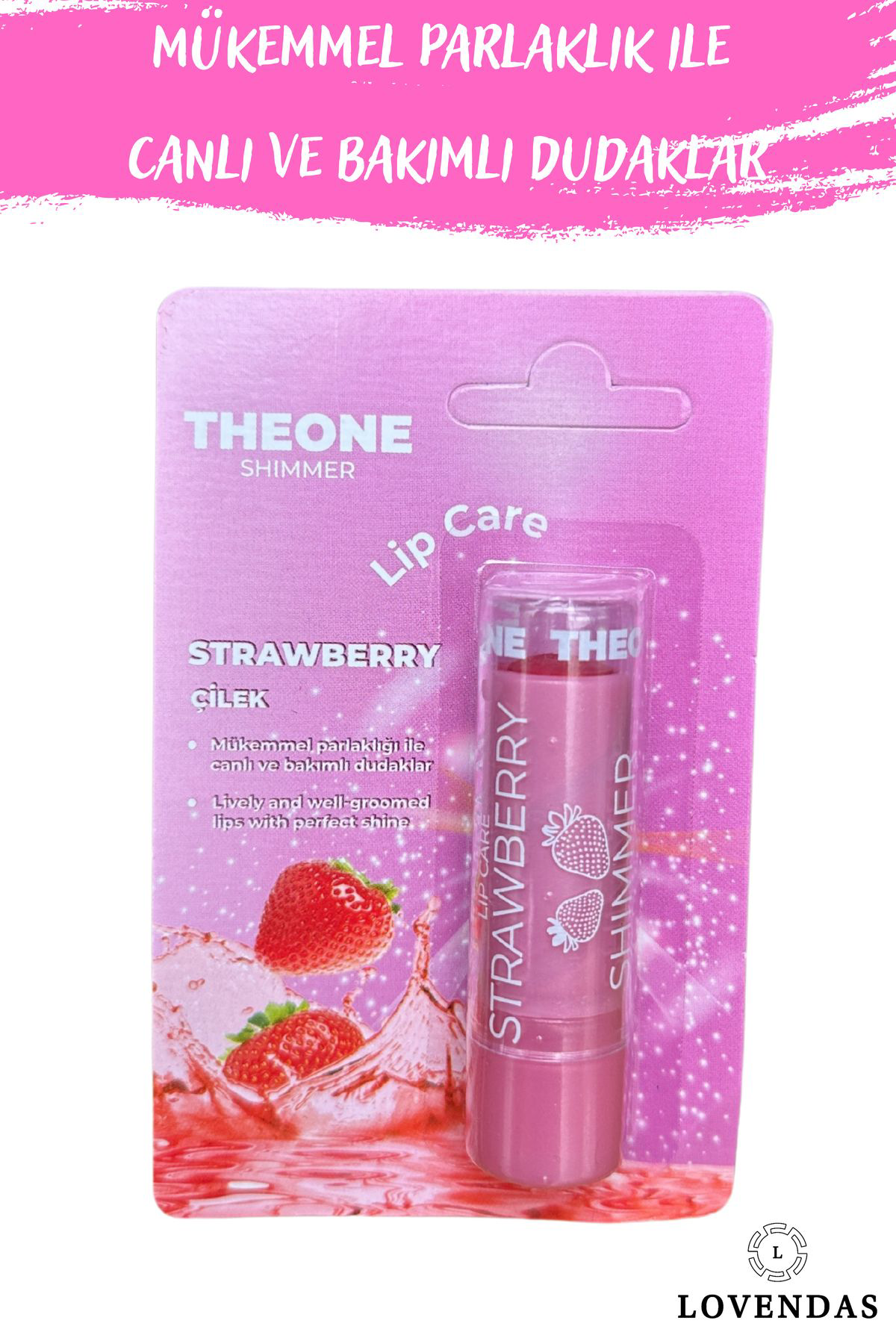 Lovendas Çilekli Lip Balm Dudak Bakim Krem Balsami