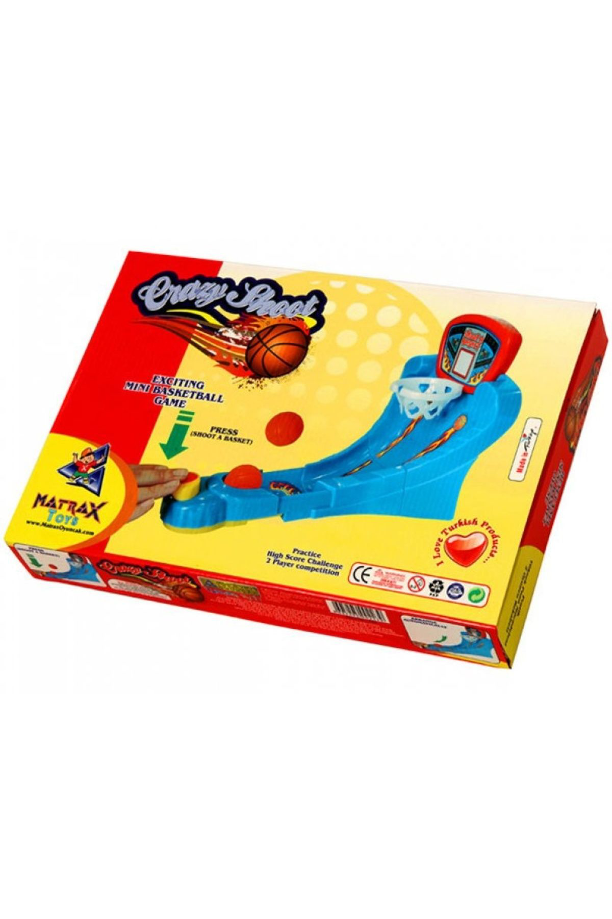 Akçiçek Oyuncak Çilgin Atiş Mini Basket Oyunu