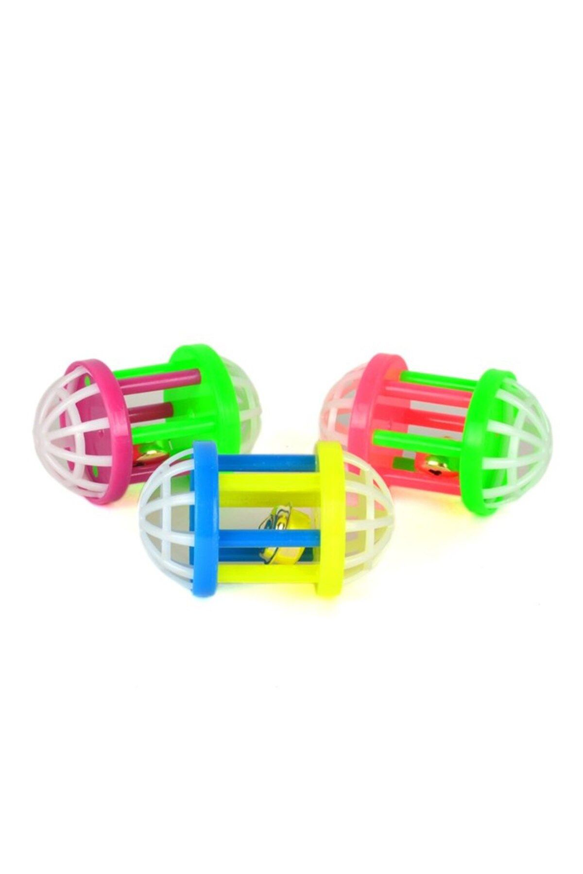K&A Çingirakli Elips Kedi Oyun Topu 8 Cm 3 Lü Set