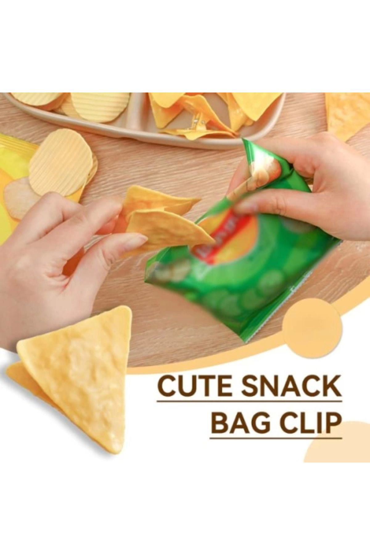Yusuftex Cips Şeklinde Poşet Klipsleri