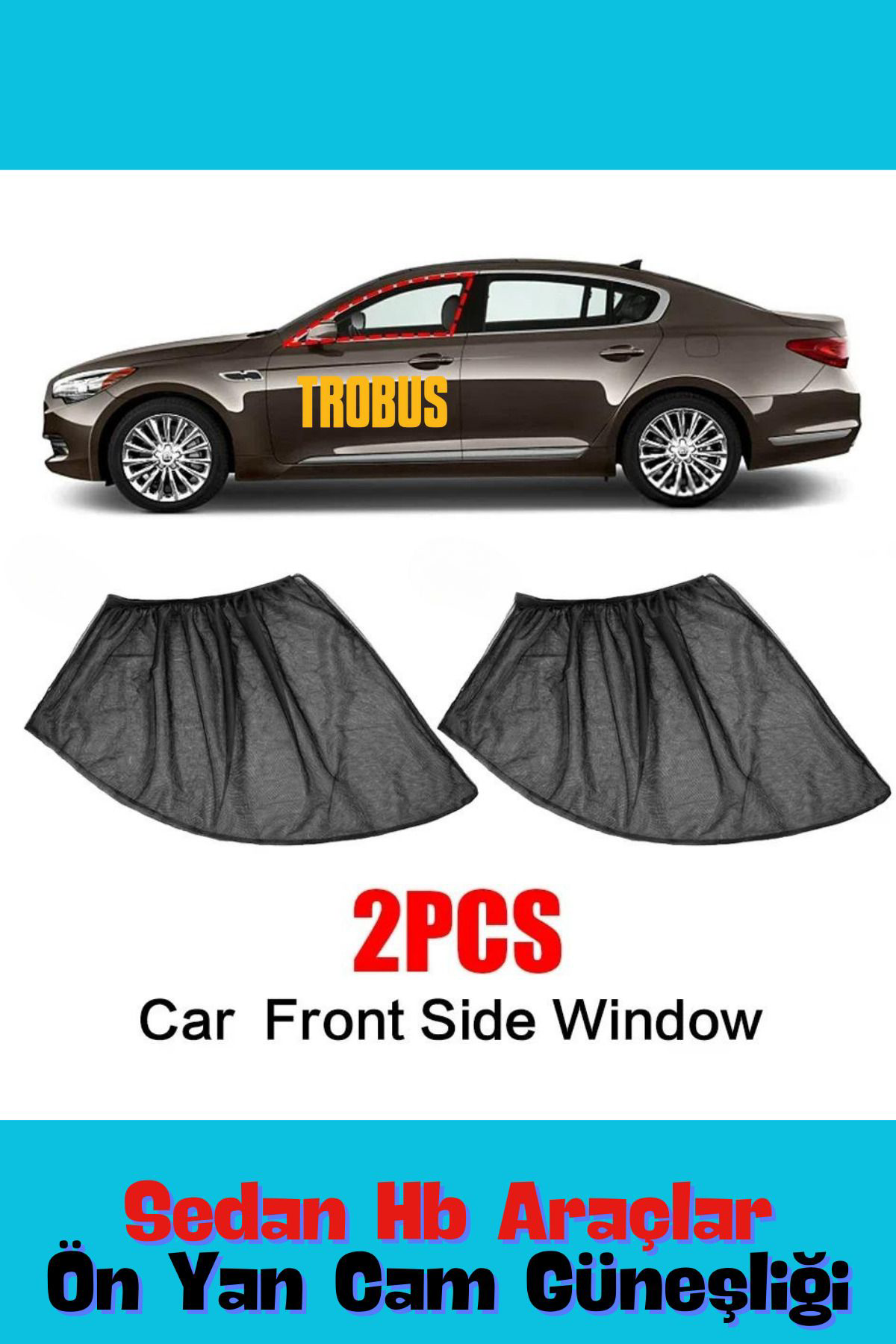 Citroen C4 Picasso 2013 - 2018 MPV Uyumlu Yan Cam Güneşliği Ön ve