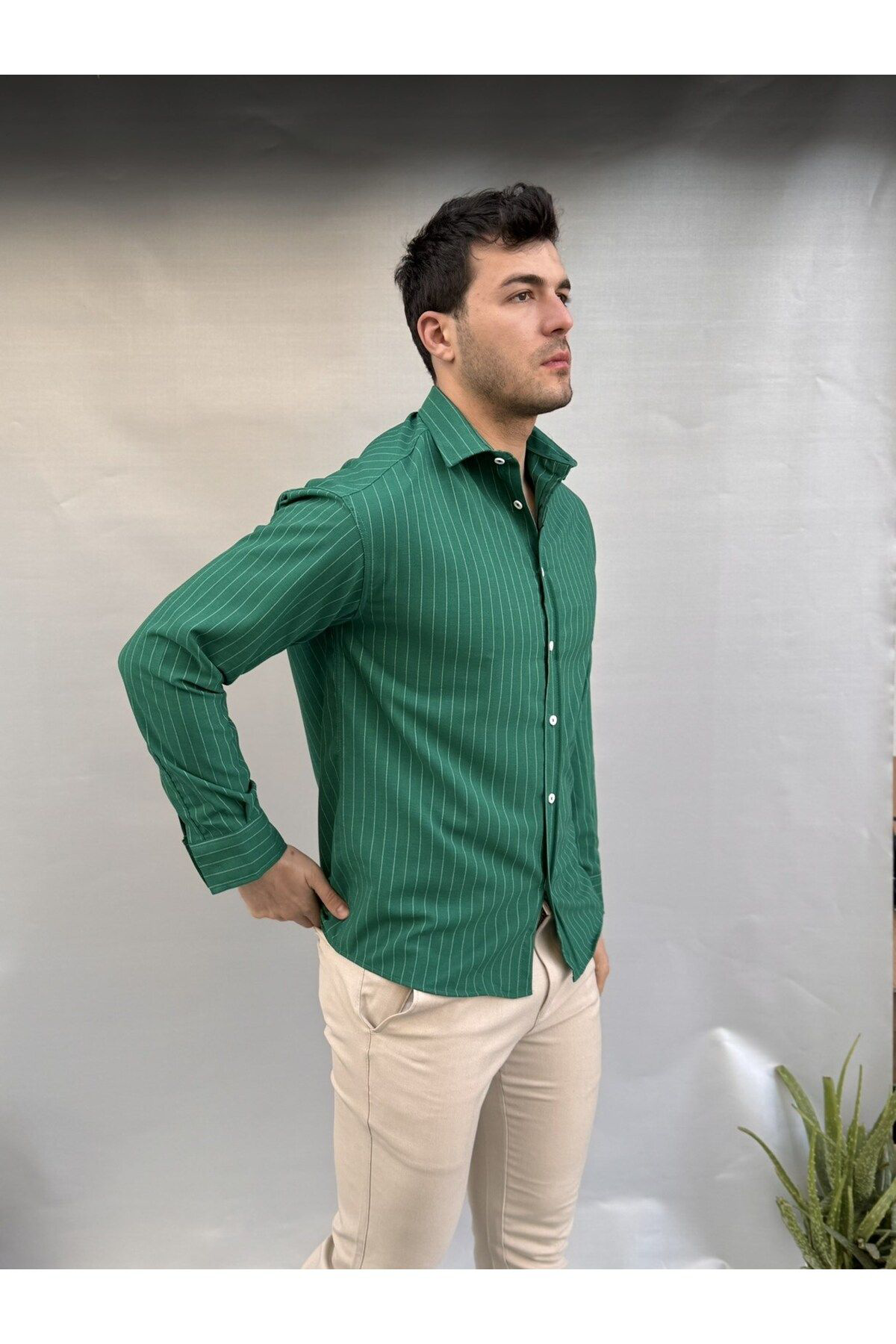 Casualmen32 Çizgi Detay Regular Gömlek