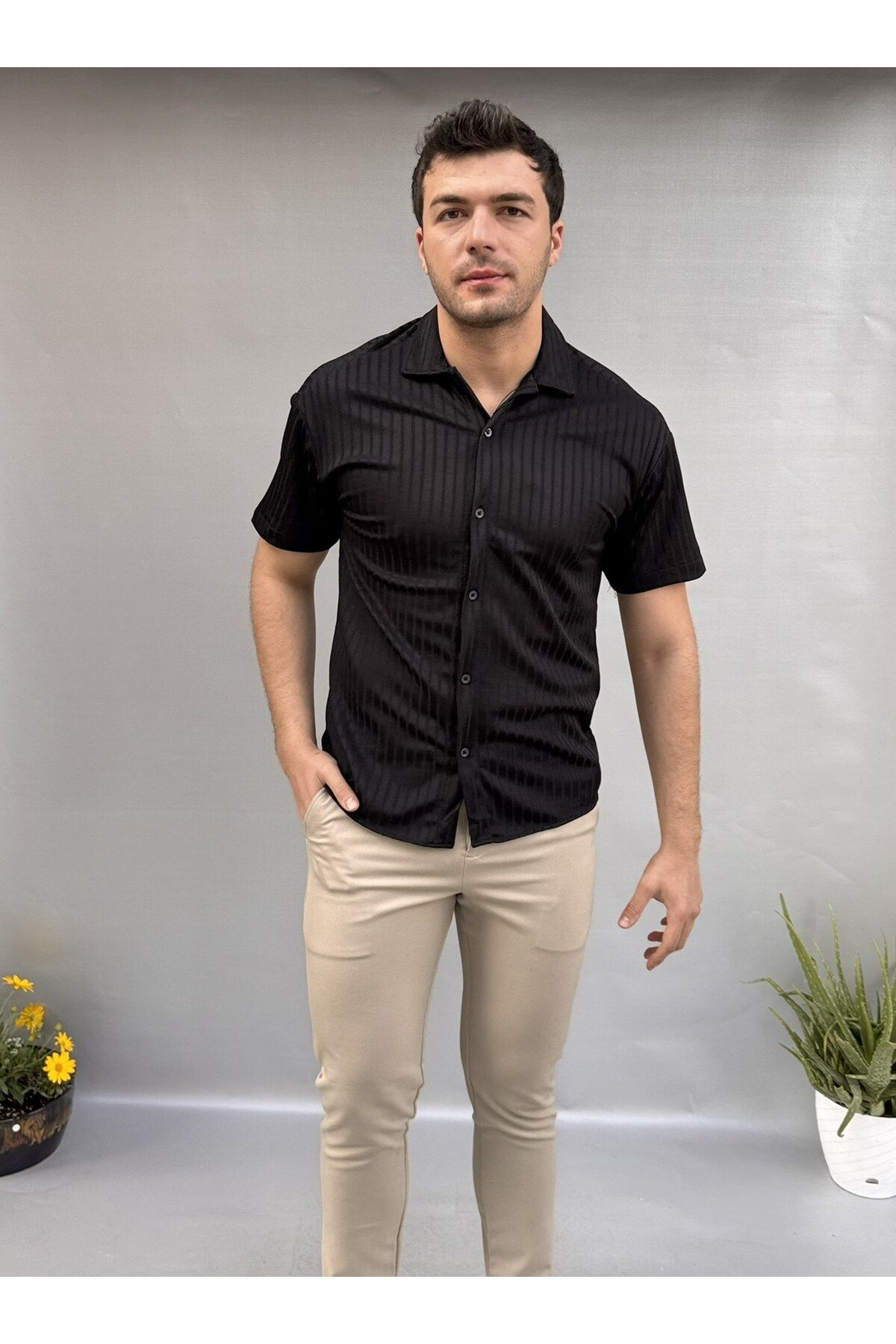 Casualmen32 Çizgili Slim Fit Gömlek