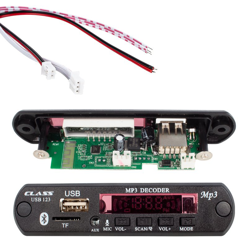 CLASS USB-123 12 VOLT SD+AF+VR OTO TEYP MİKROFONLU USB/SD ÇEVİRİC