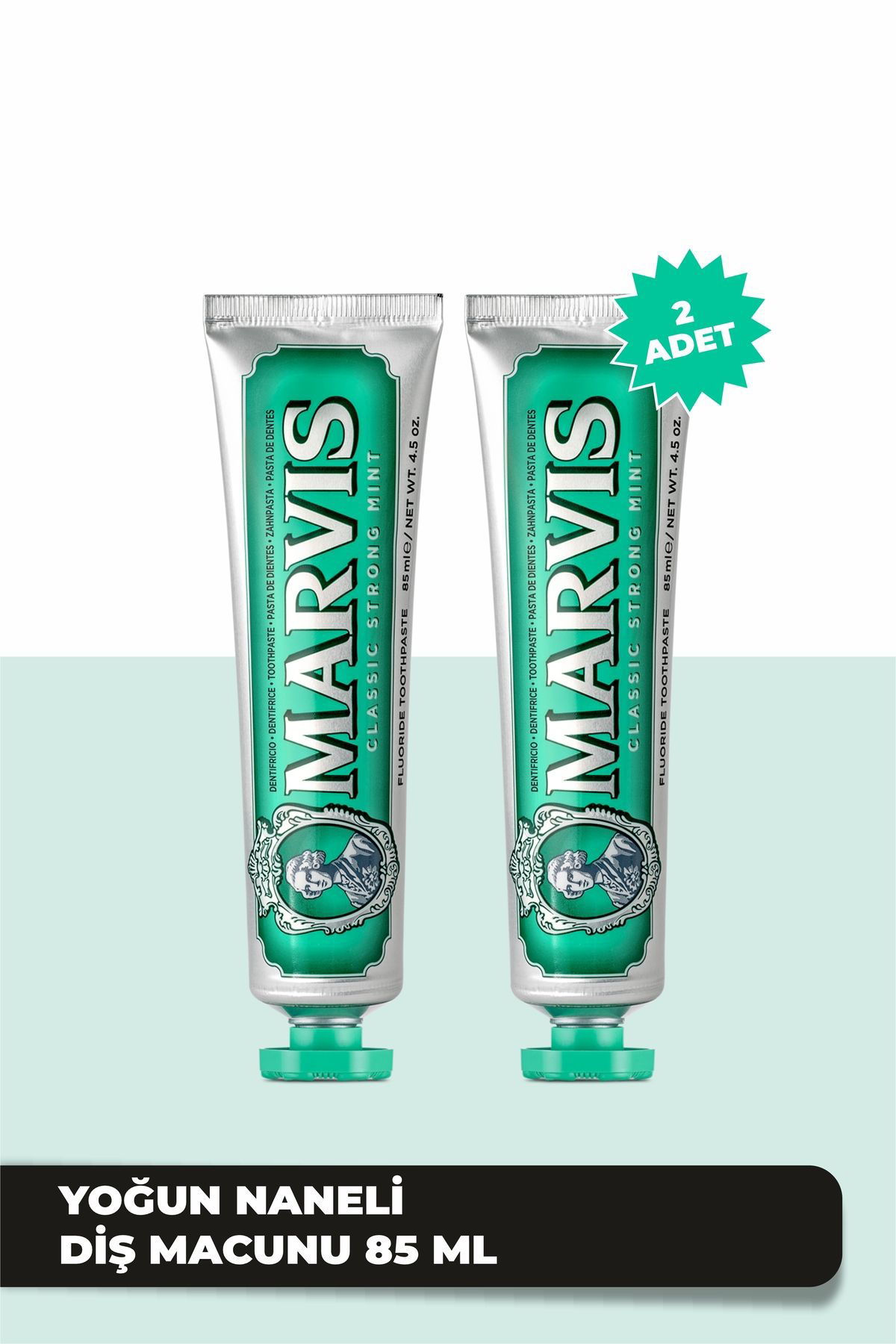 Marvis Classic Strong Mint Yoğun Naneli Diş Macunu 85 Ml X 2 Adet Avanta