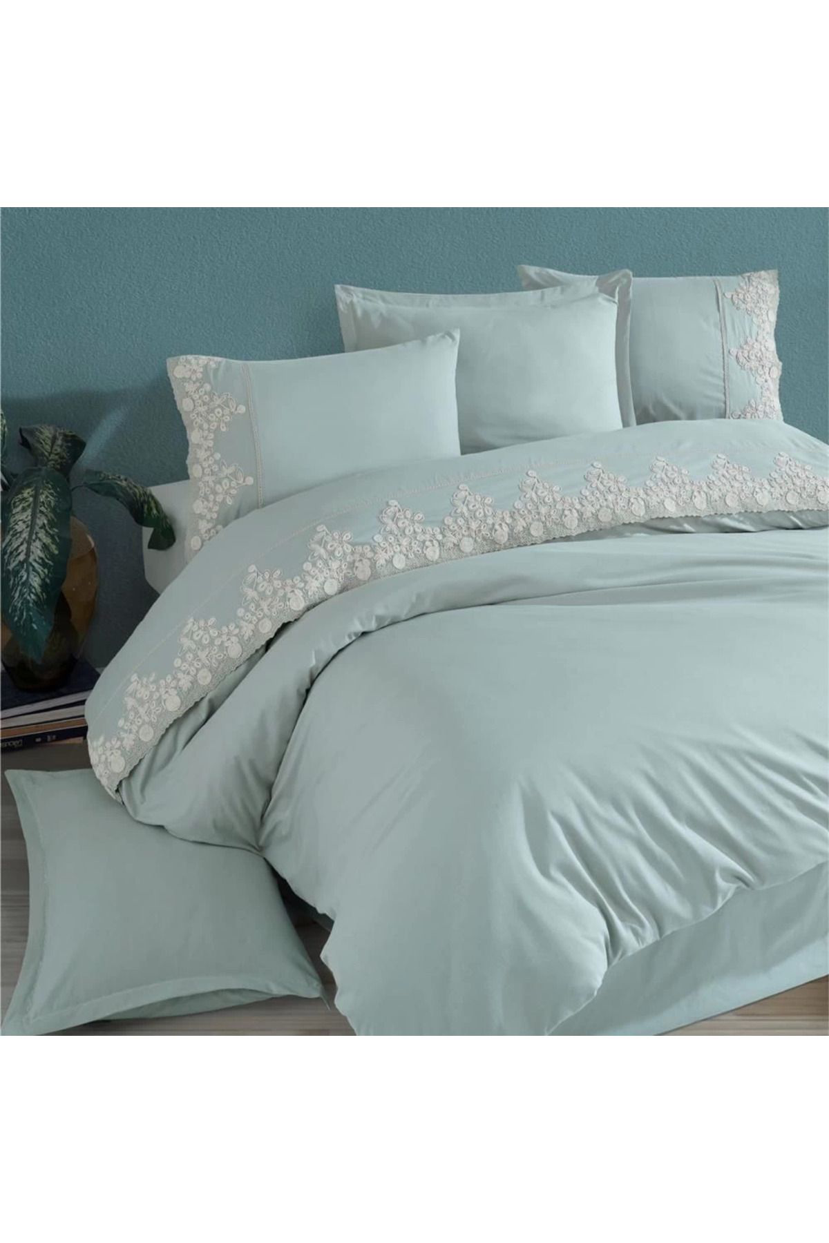 Yusuftex Clasy Nevresim Takimi Çift Kişilik Osela V5 Mint